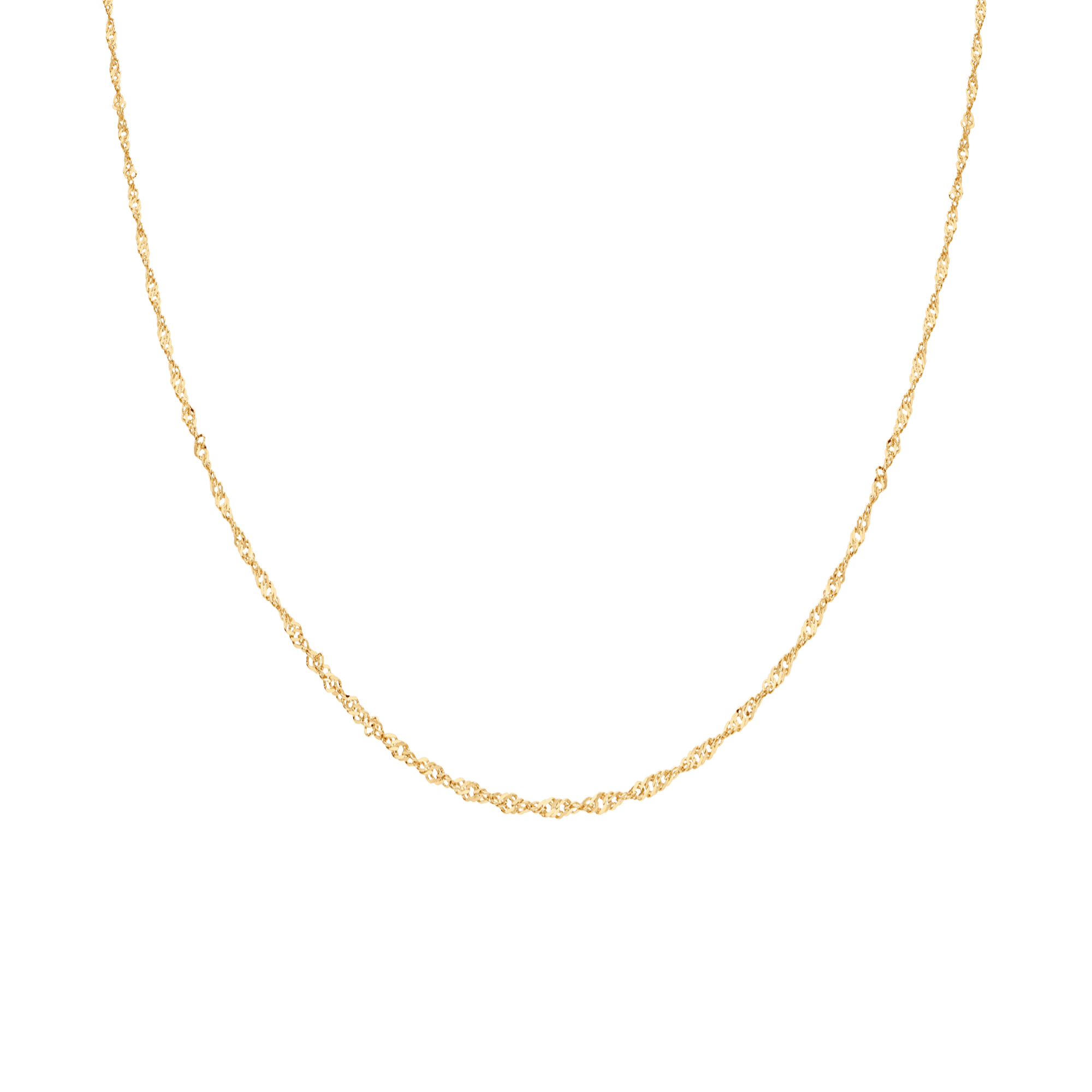 Singapore necklace 38.5cm 18K gold - Image 2
