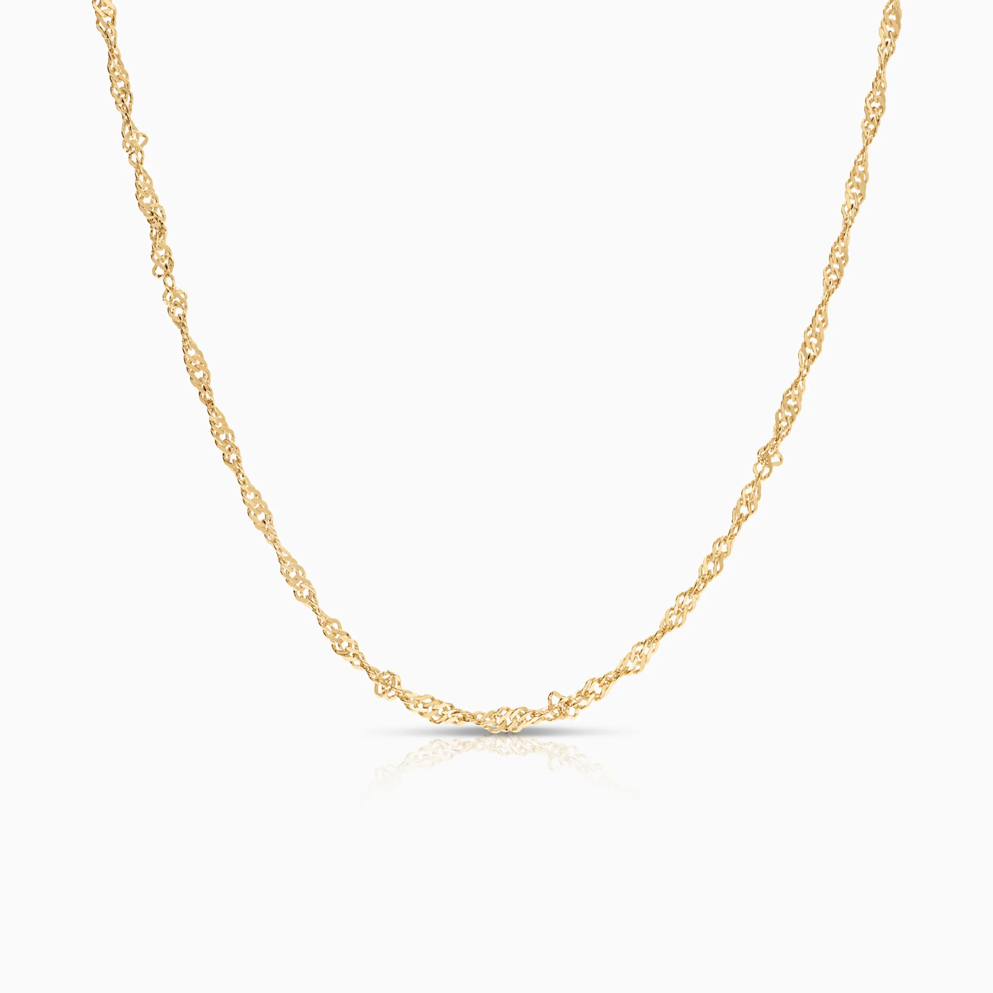 Singapore necklace 4.27g 18K gold