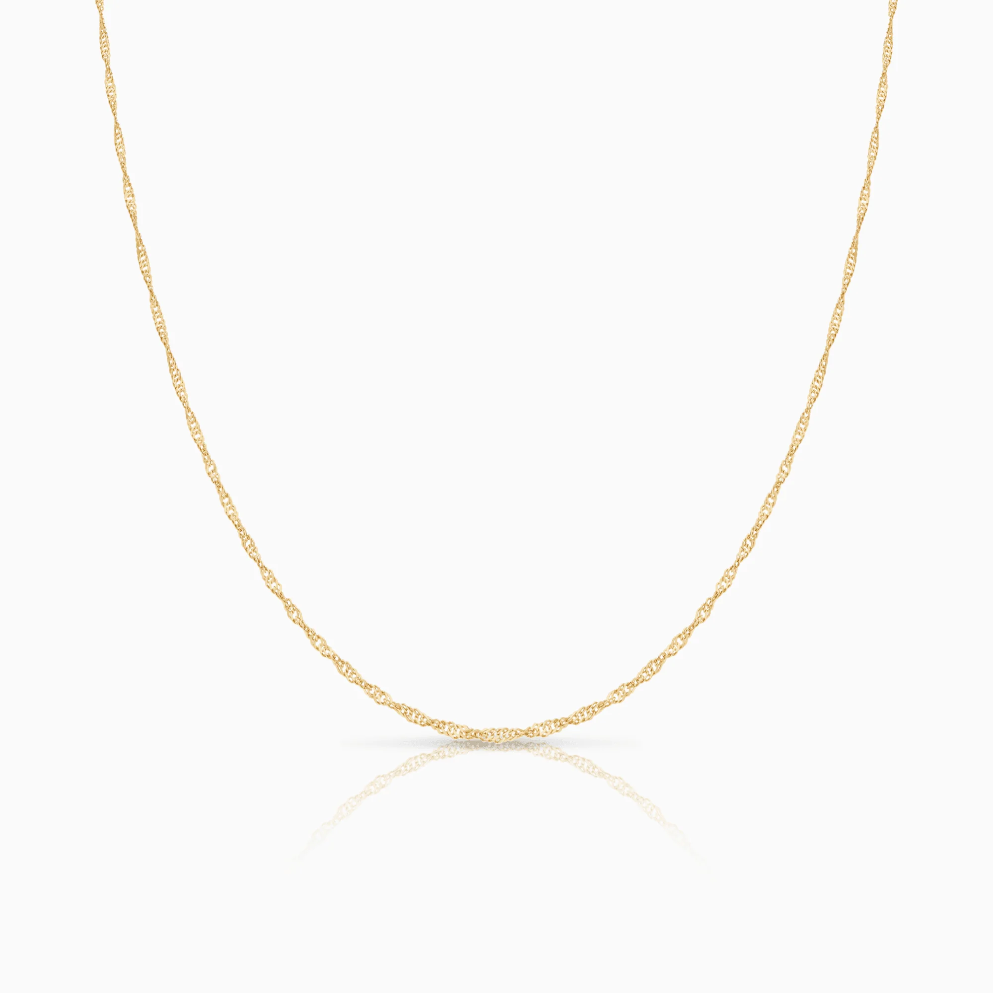 Singapore necklace 42cm 18K gold