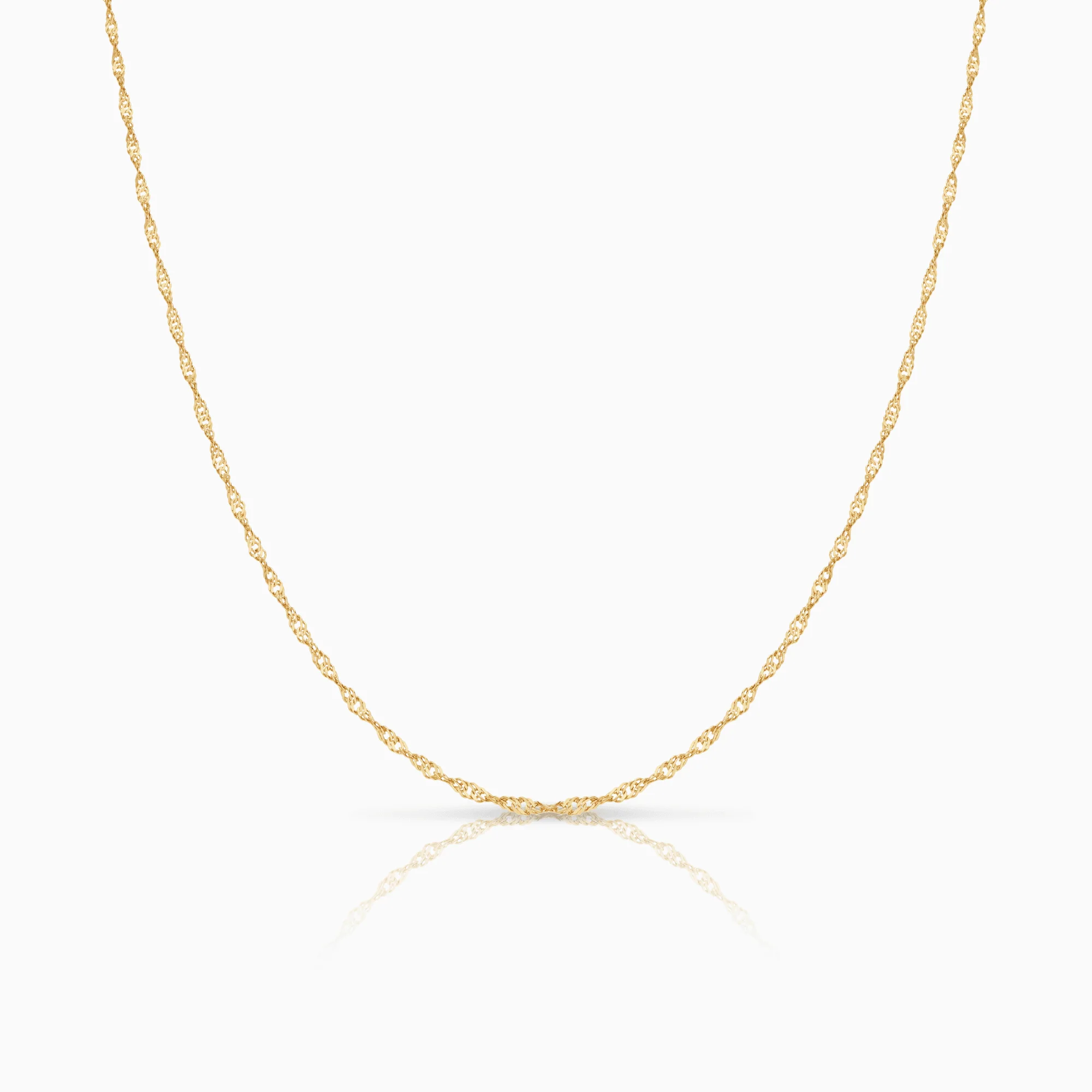 Singapore necklace 45.5cm 18K gold