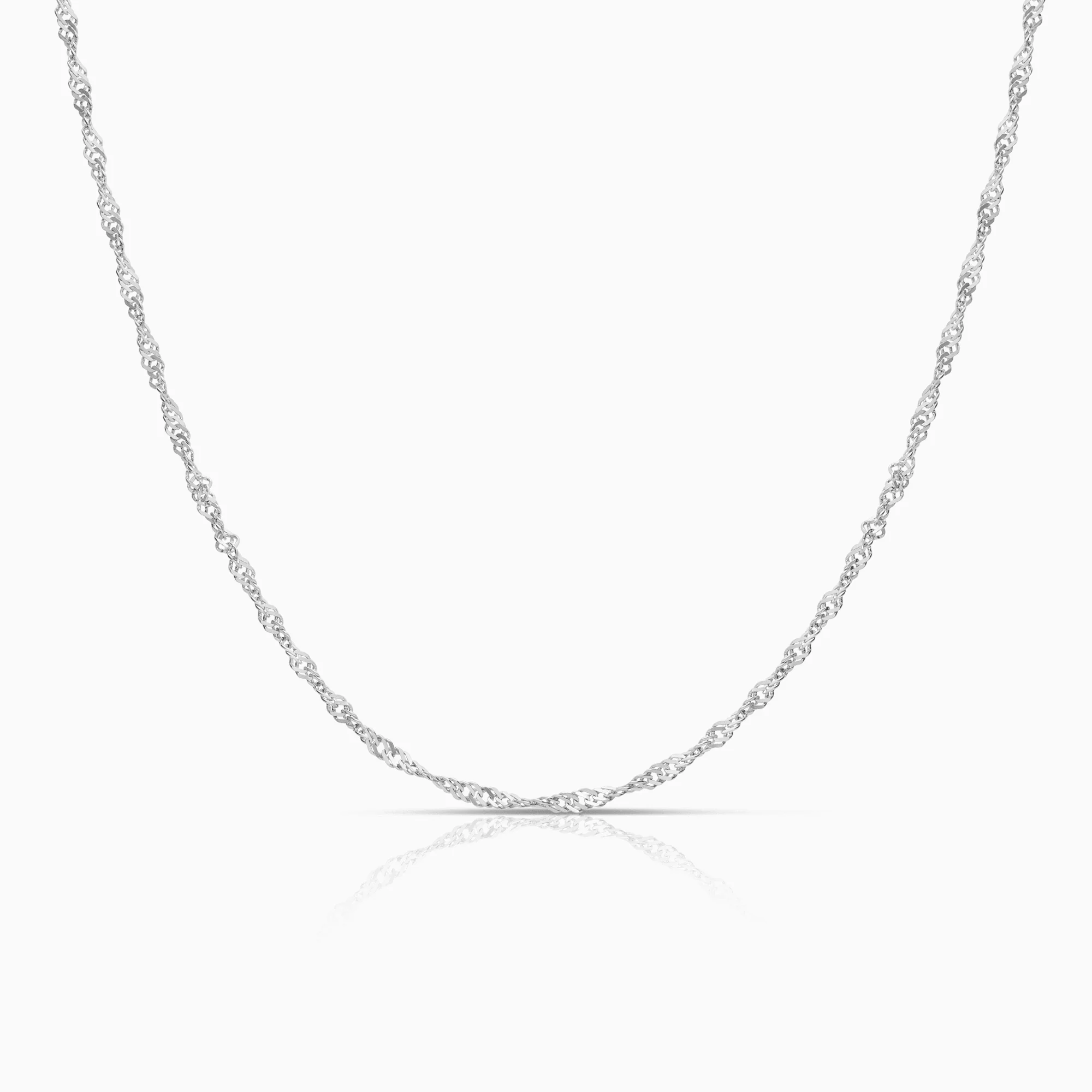 Singapore Necklace 4.66g 18K White Gold