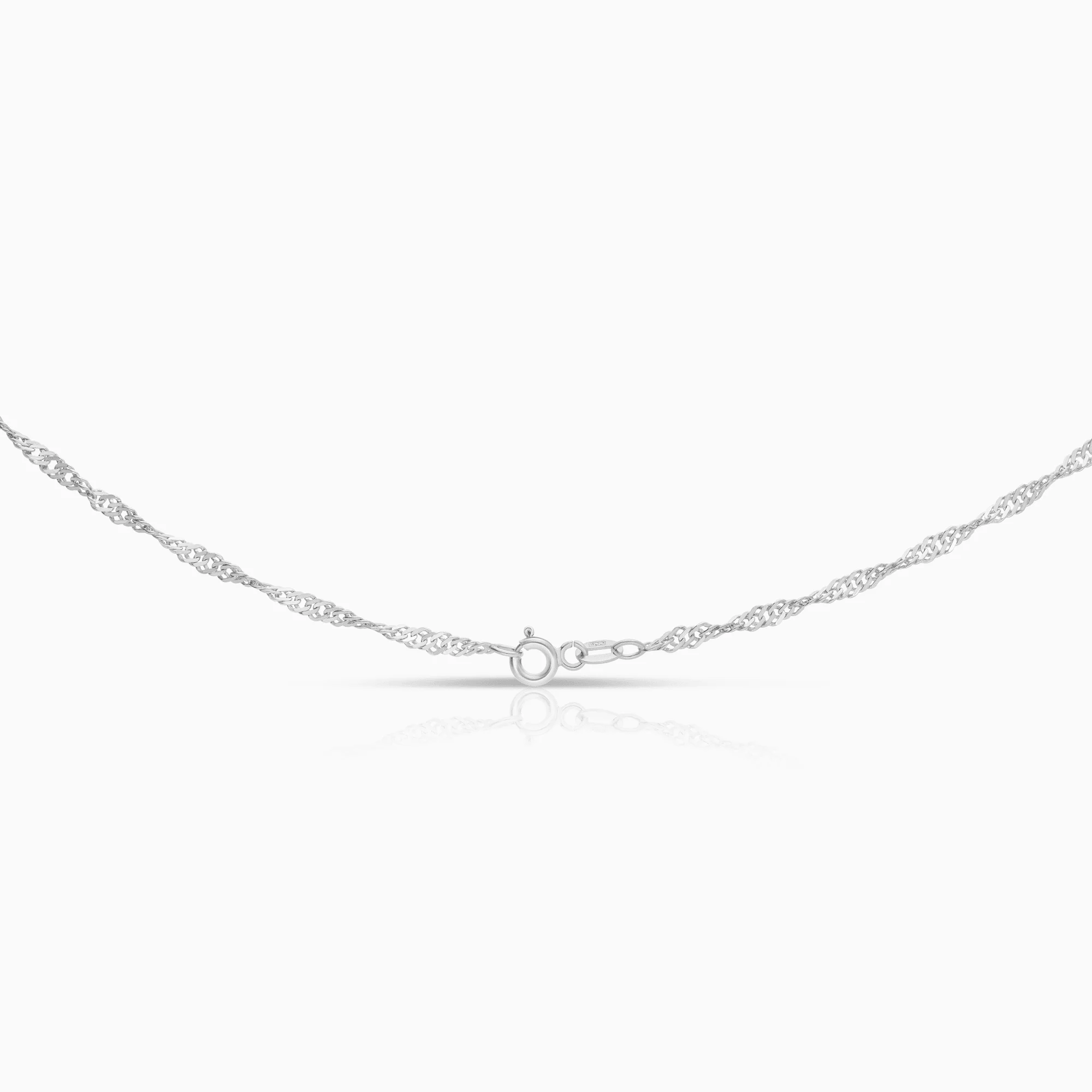 Singapore Necklace 4.66g 18K White Gold - Image 2
