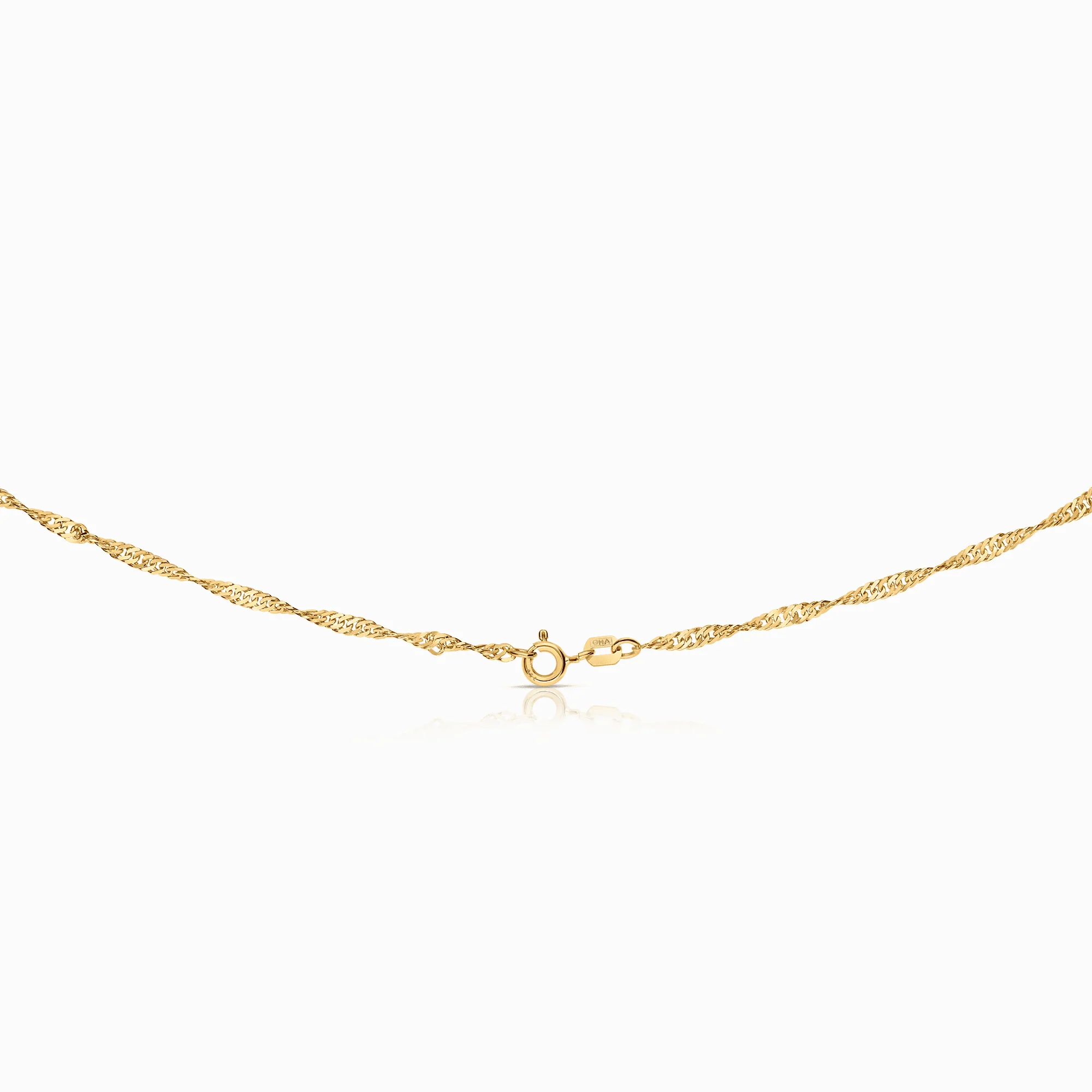 Singapore necklace 4.84g 18K gold - Image 2
