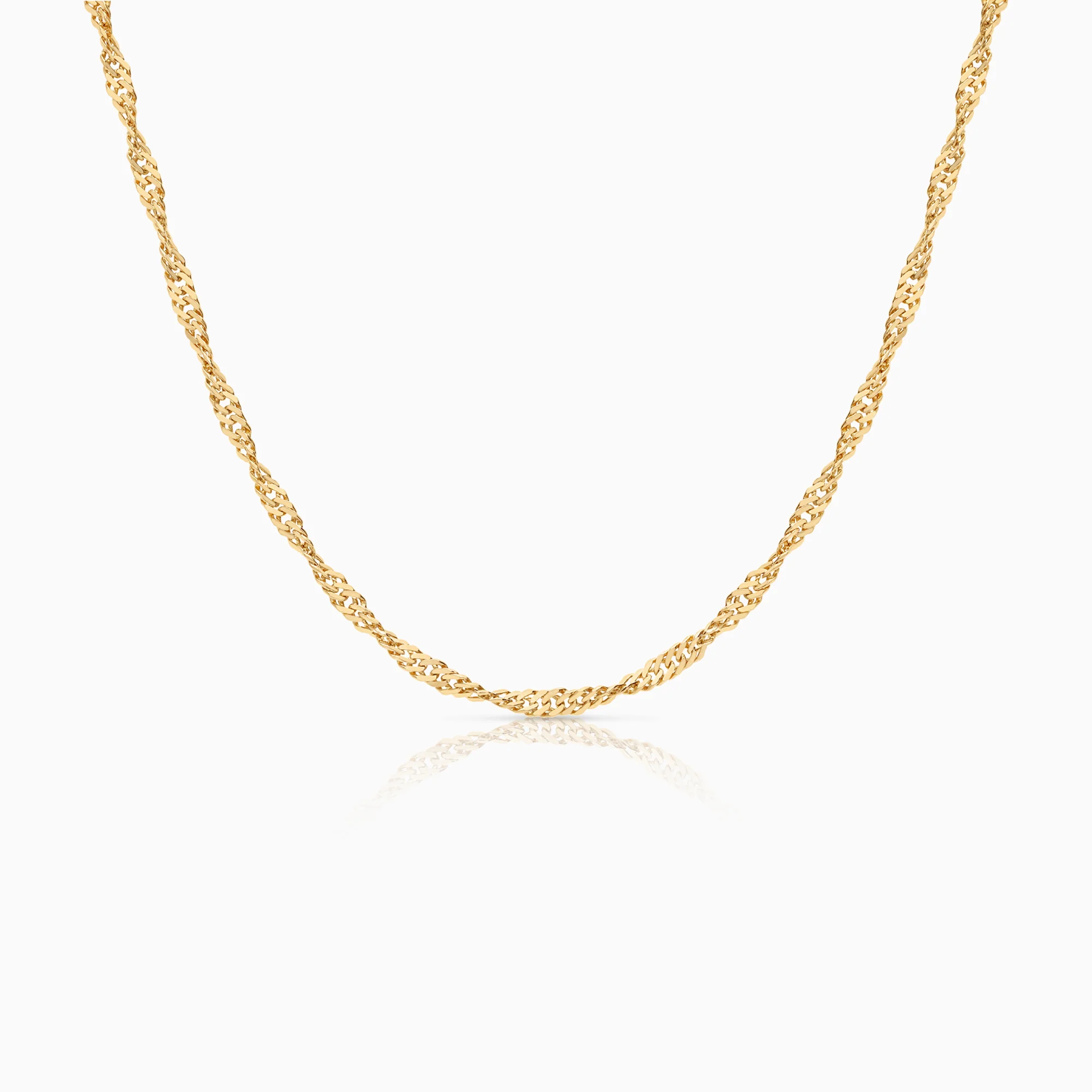 Singapore necklace 9.10g 18K gold