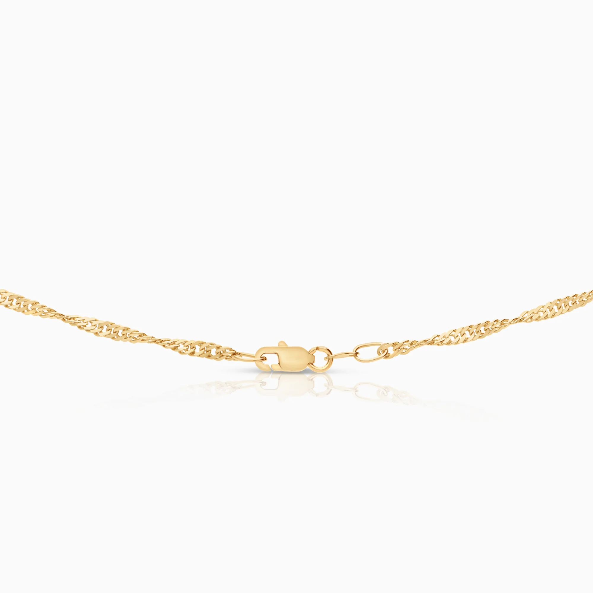 Singapore necklace 9.10g 18K gold - Image 2
