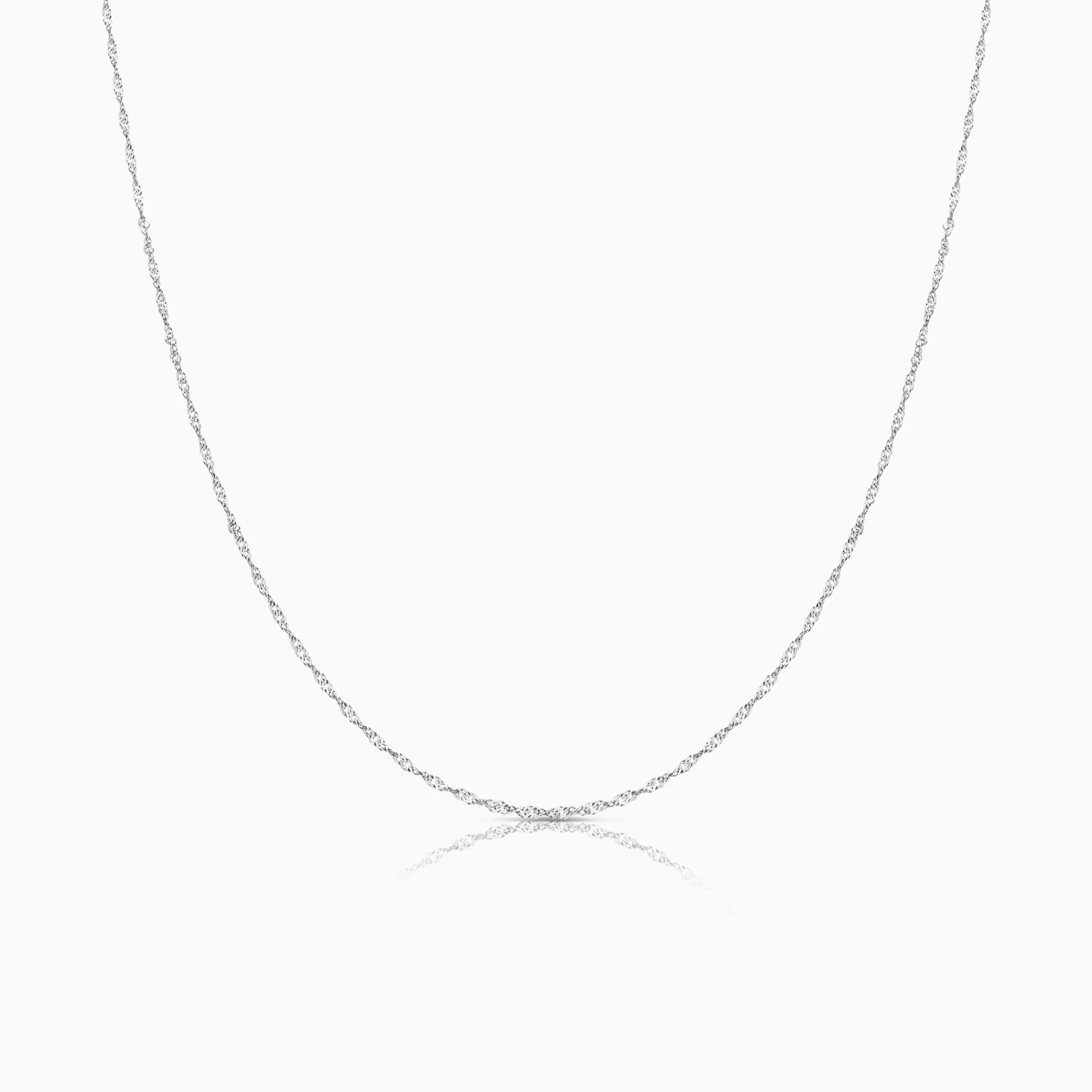 Singapore chain 42cm 18K white gold