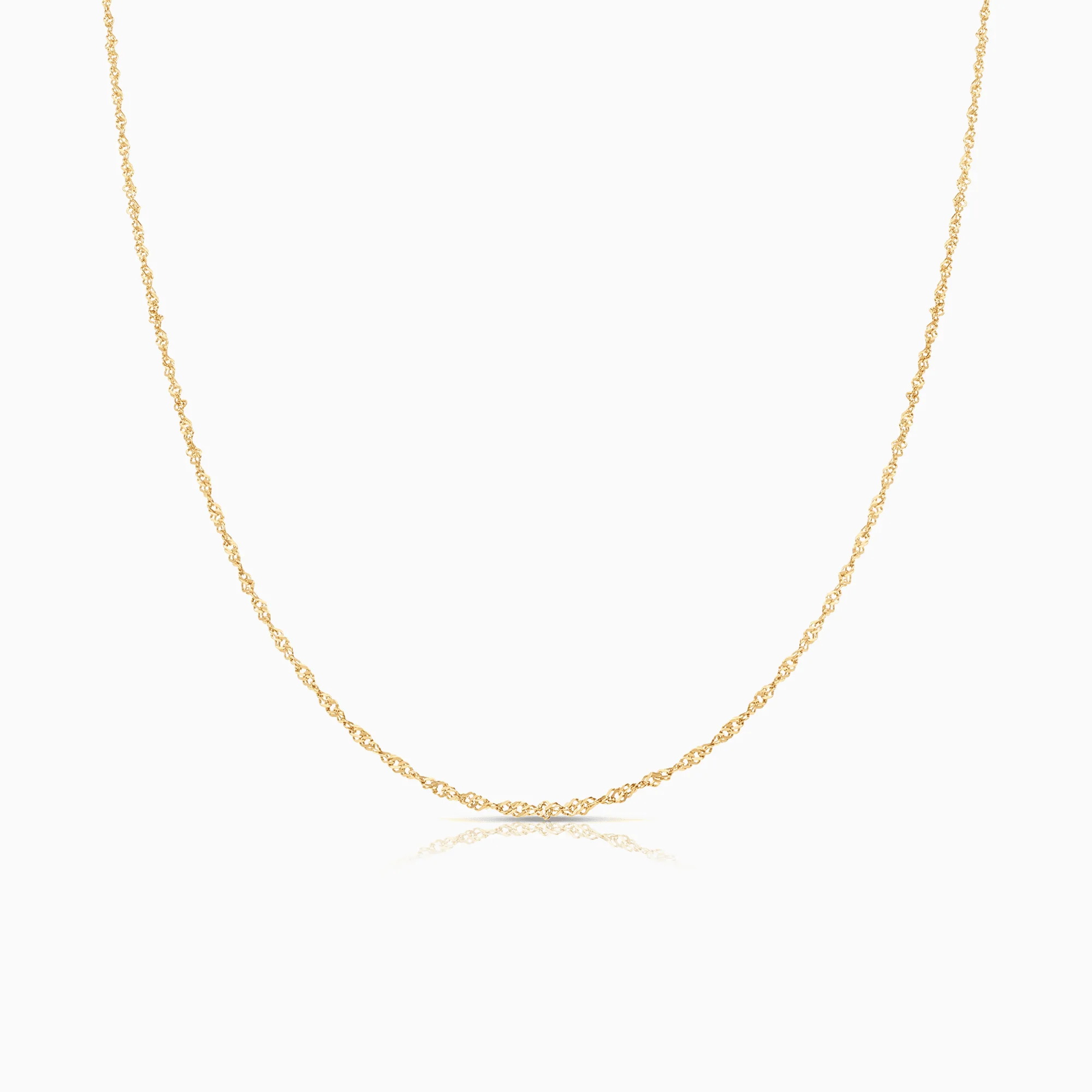 Singapore chain 43cm 18K gold