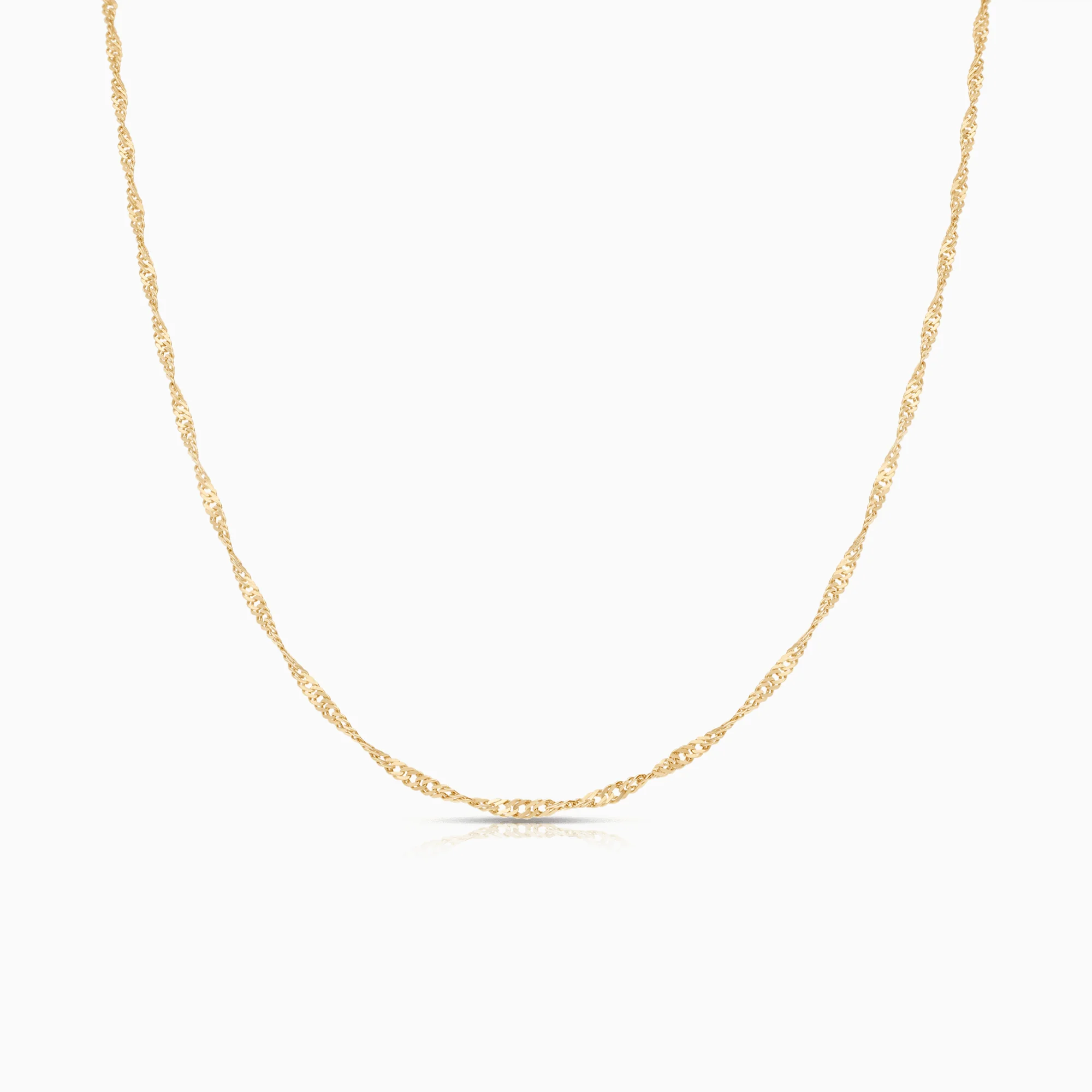 Singapore chain 43cm 18K gold