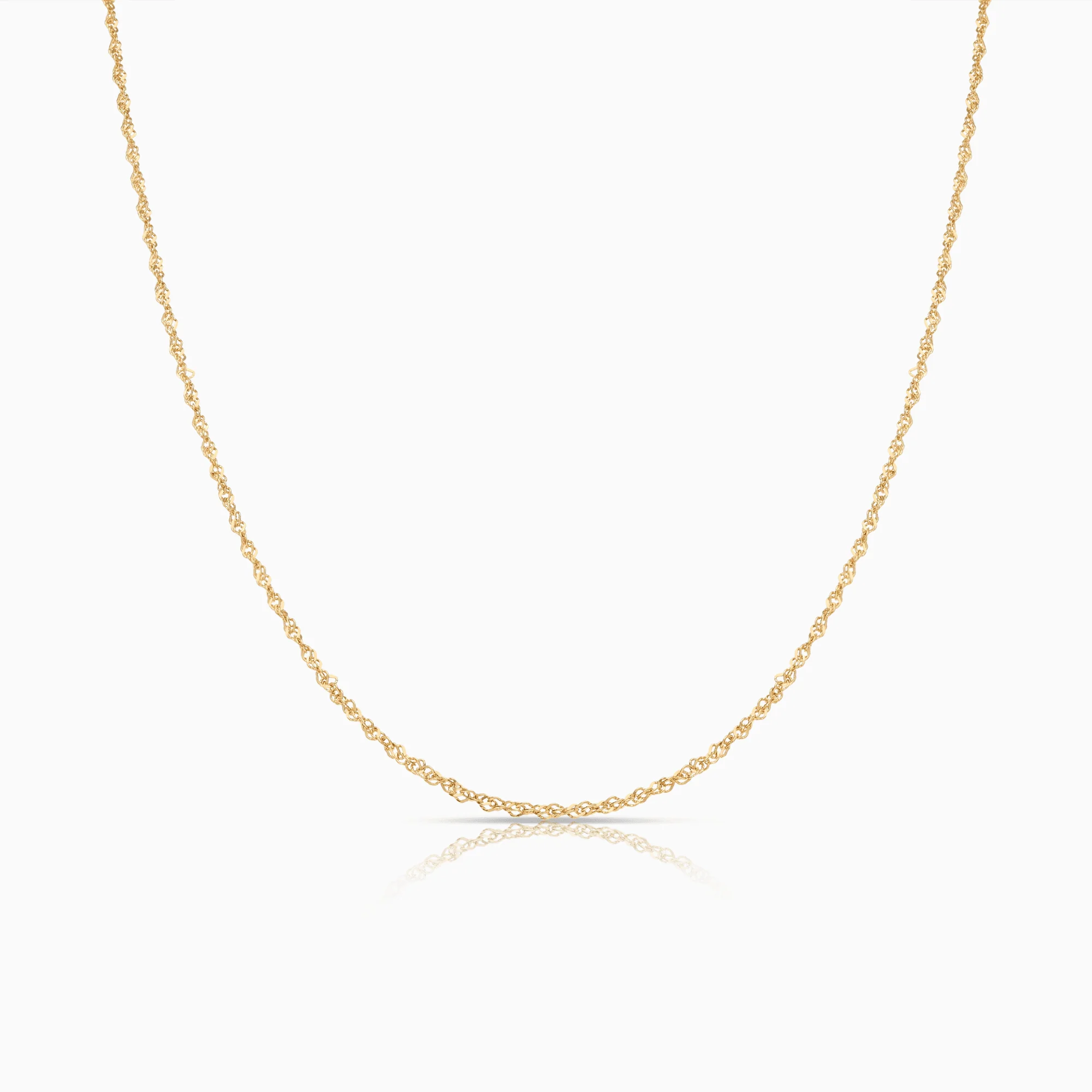 Singapore chain 44.5cm 18K gold