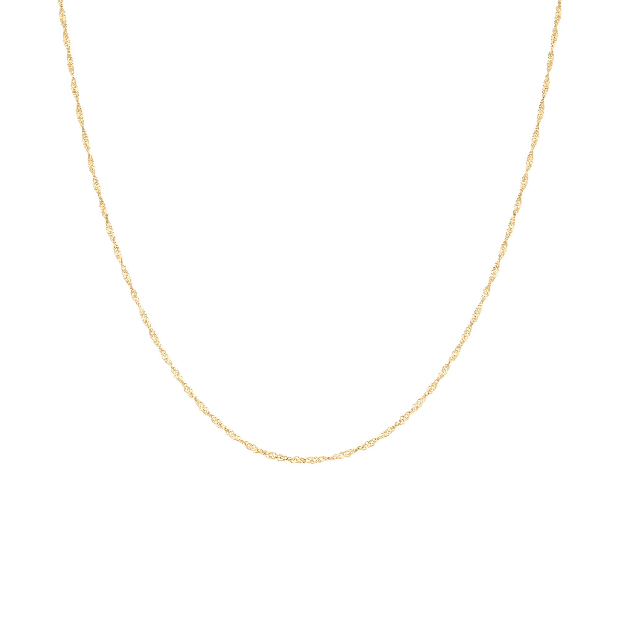 Singapore chain 44cm 18K gold - Image 2
