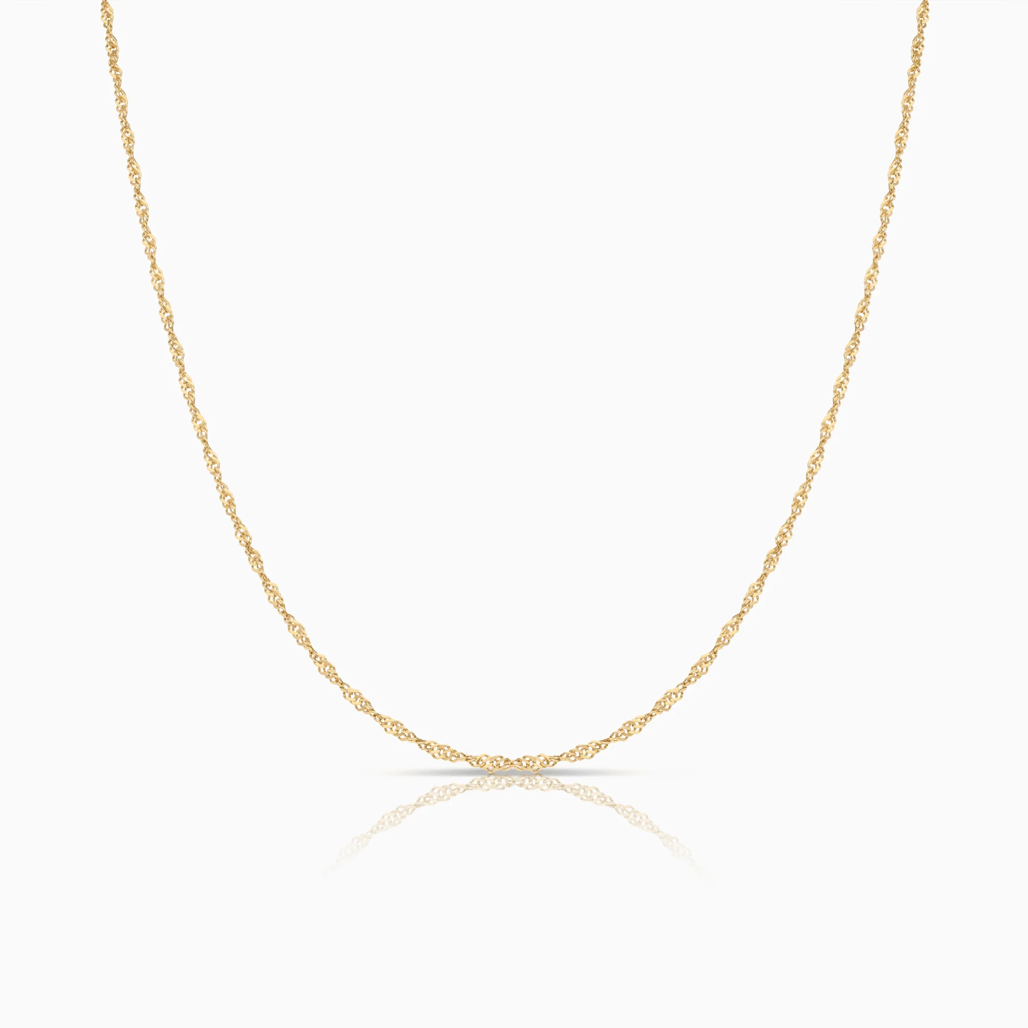 Singapore chain 45.5cm 18K gold