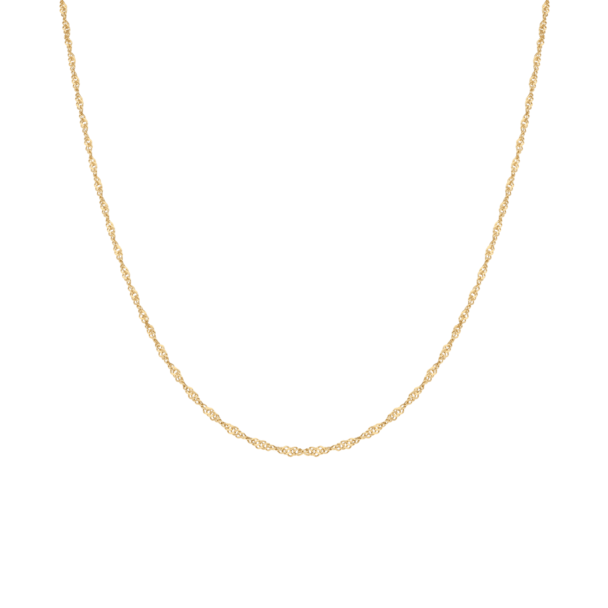 Singapore chain 45.5cm 18K gold - Image 2
