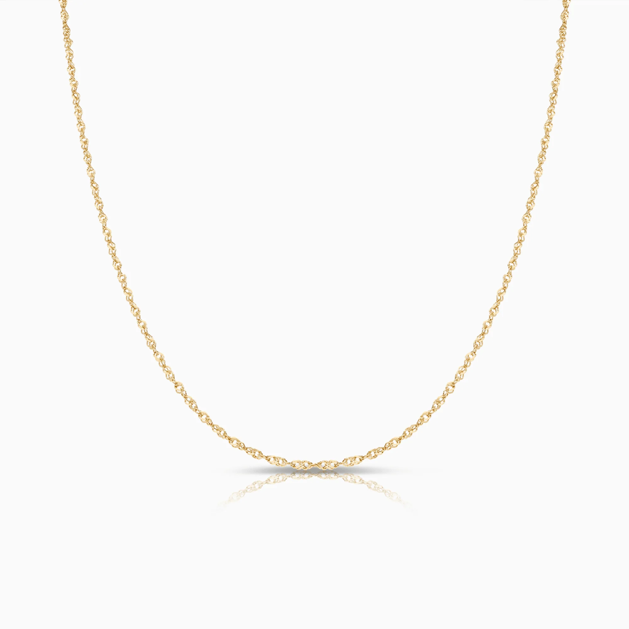 Singapore chain 45cm 18K gold