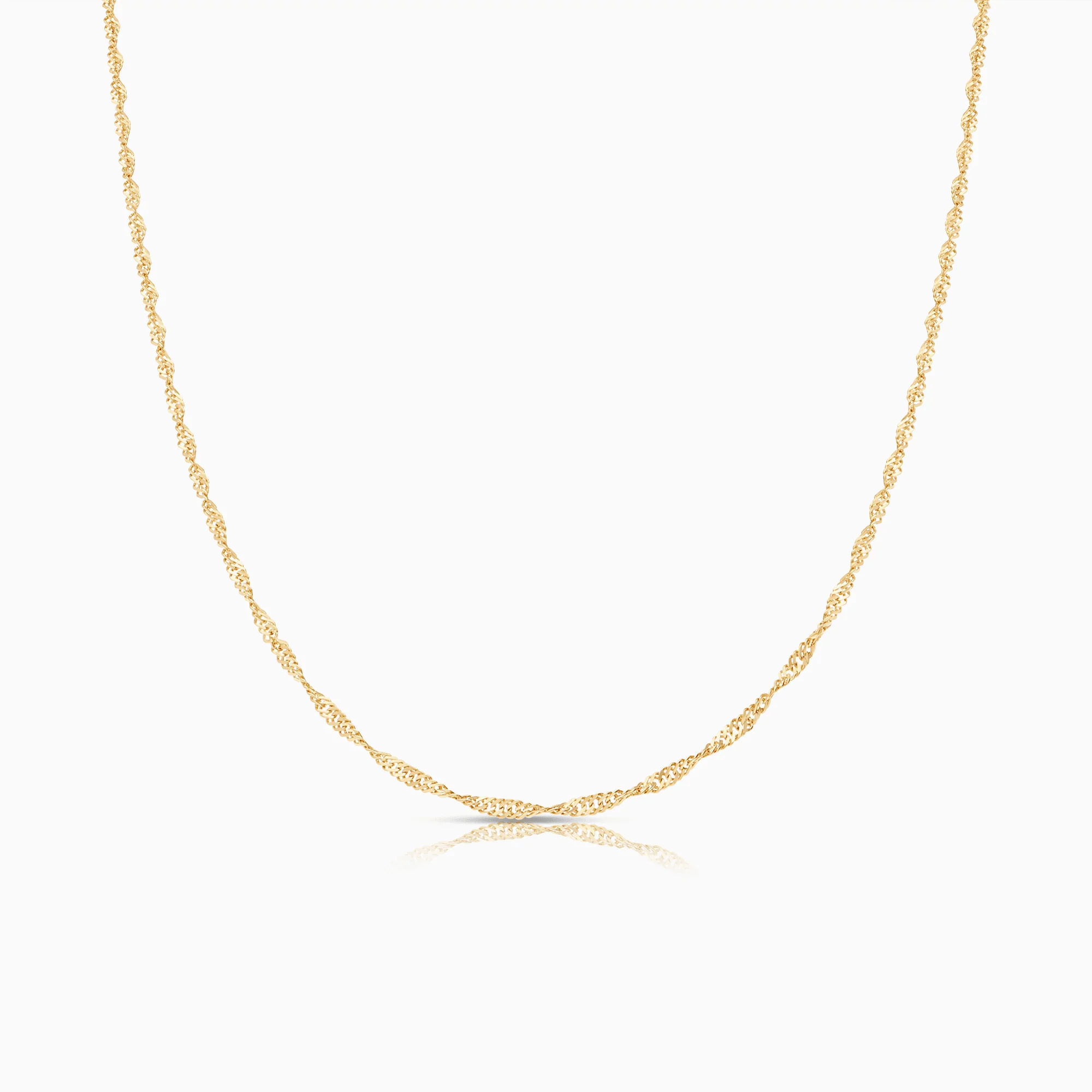 Singapore chain 45cm 18K gold