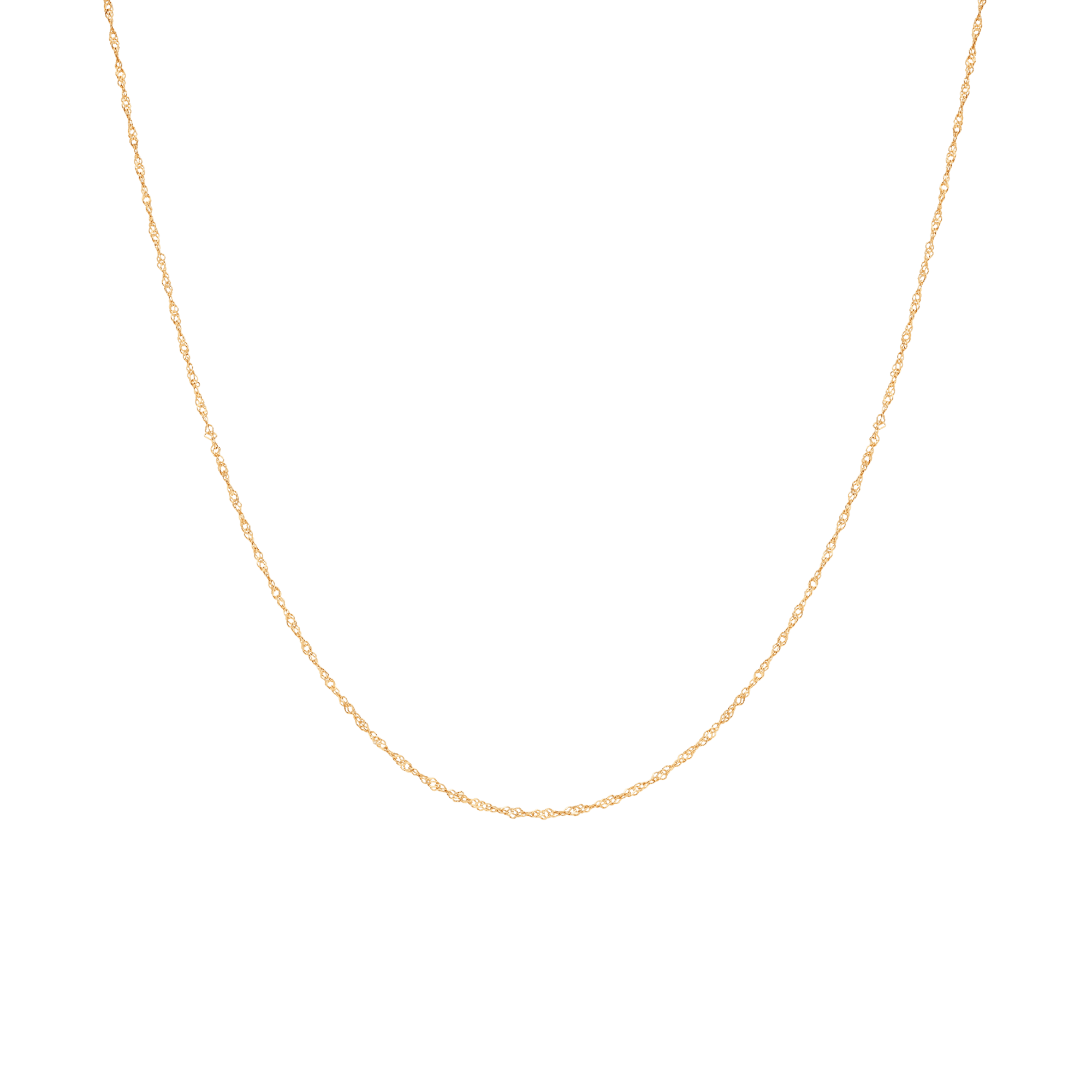 Singapore chain 45cm 18K gold - Image 2