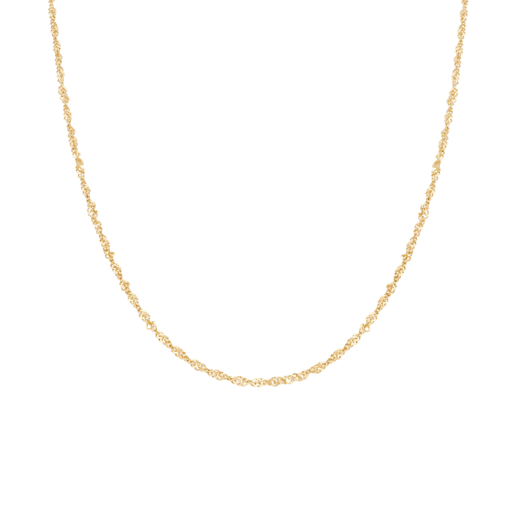 Singapore chain 52cm 18K gold - Image 2