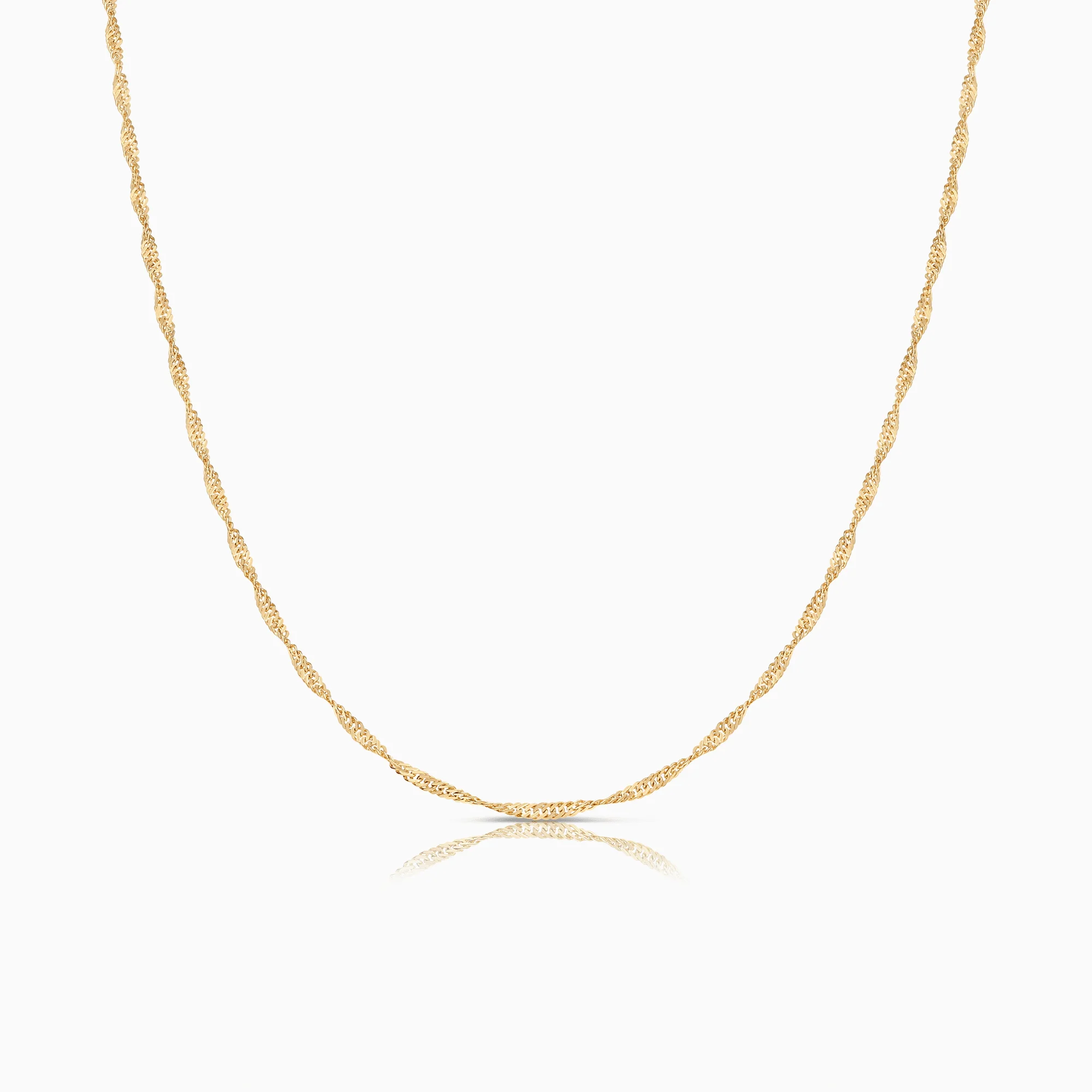 Singapore chain 69cm 18K gold