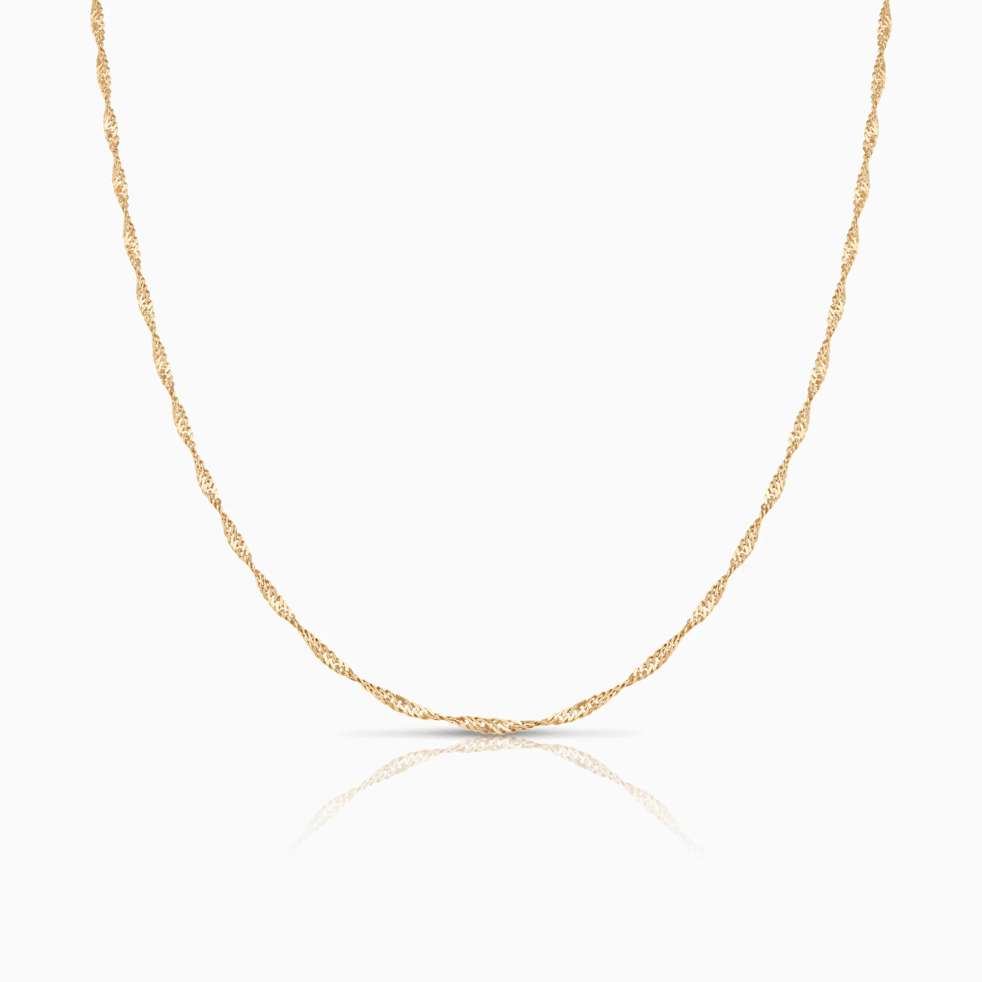 Singapore chain 38cm 18K gold
