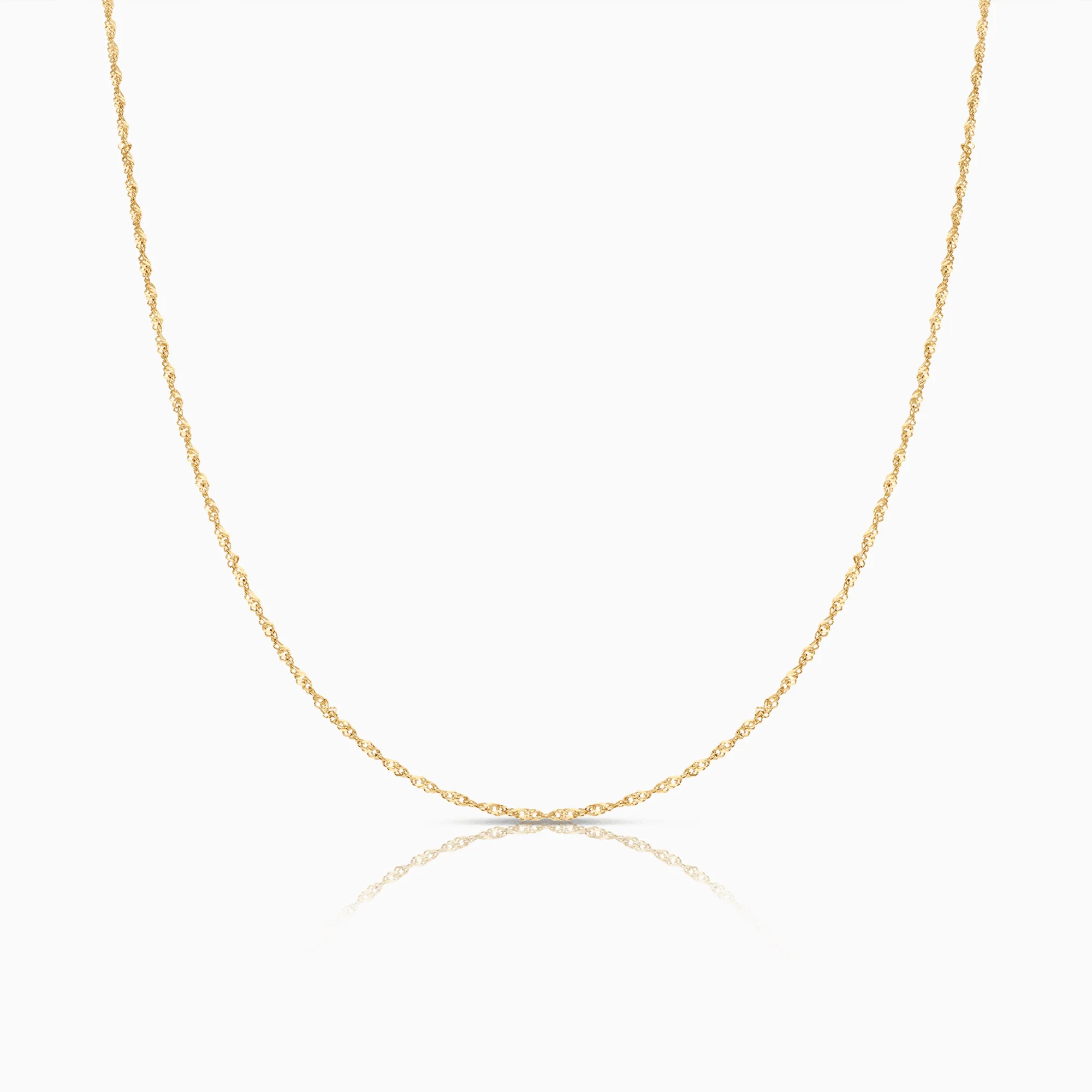 Singapore chain 38cm 18K gold
