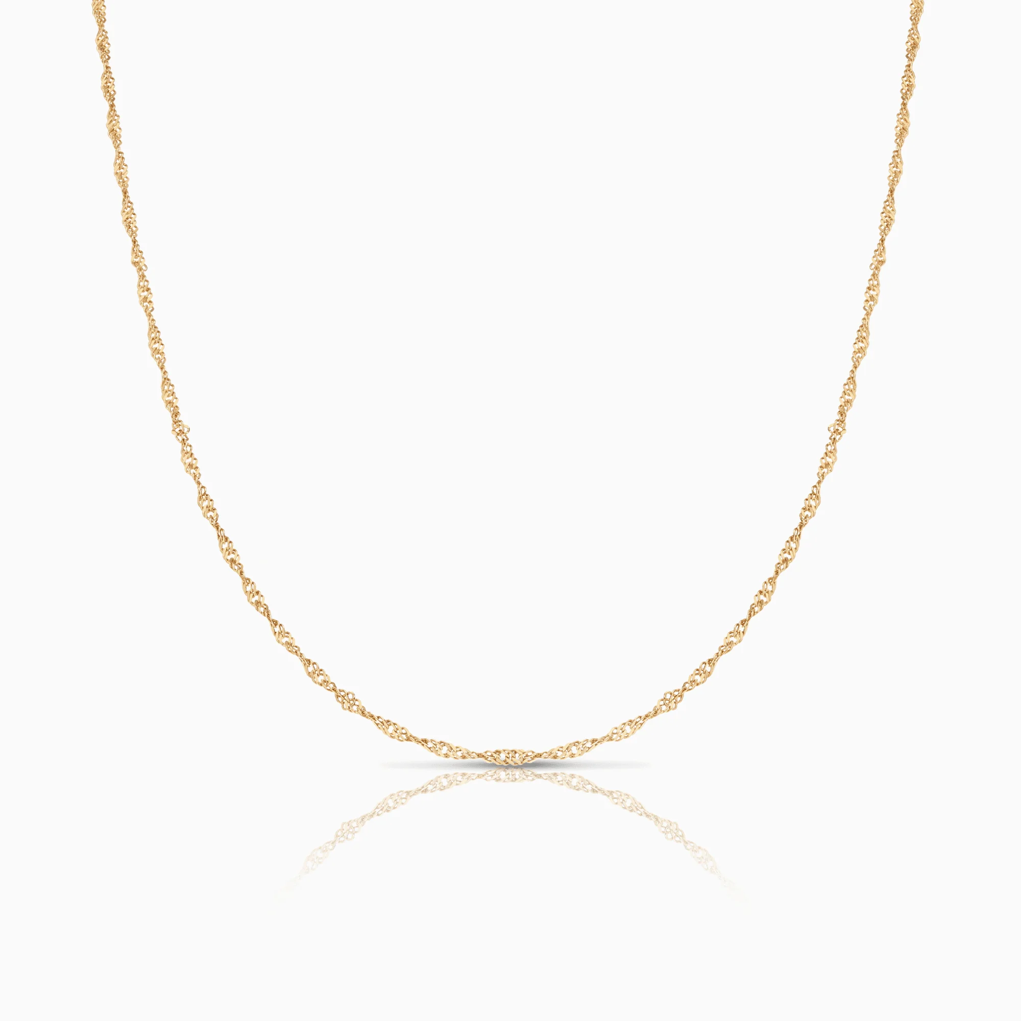 Singapore chain 40cm 18K gold