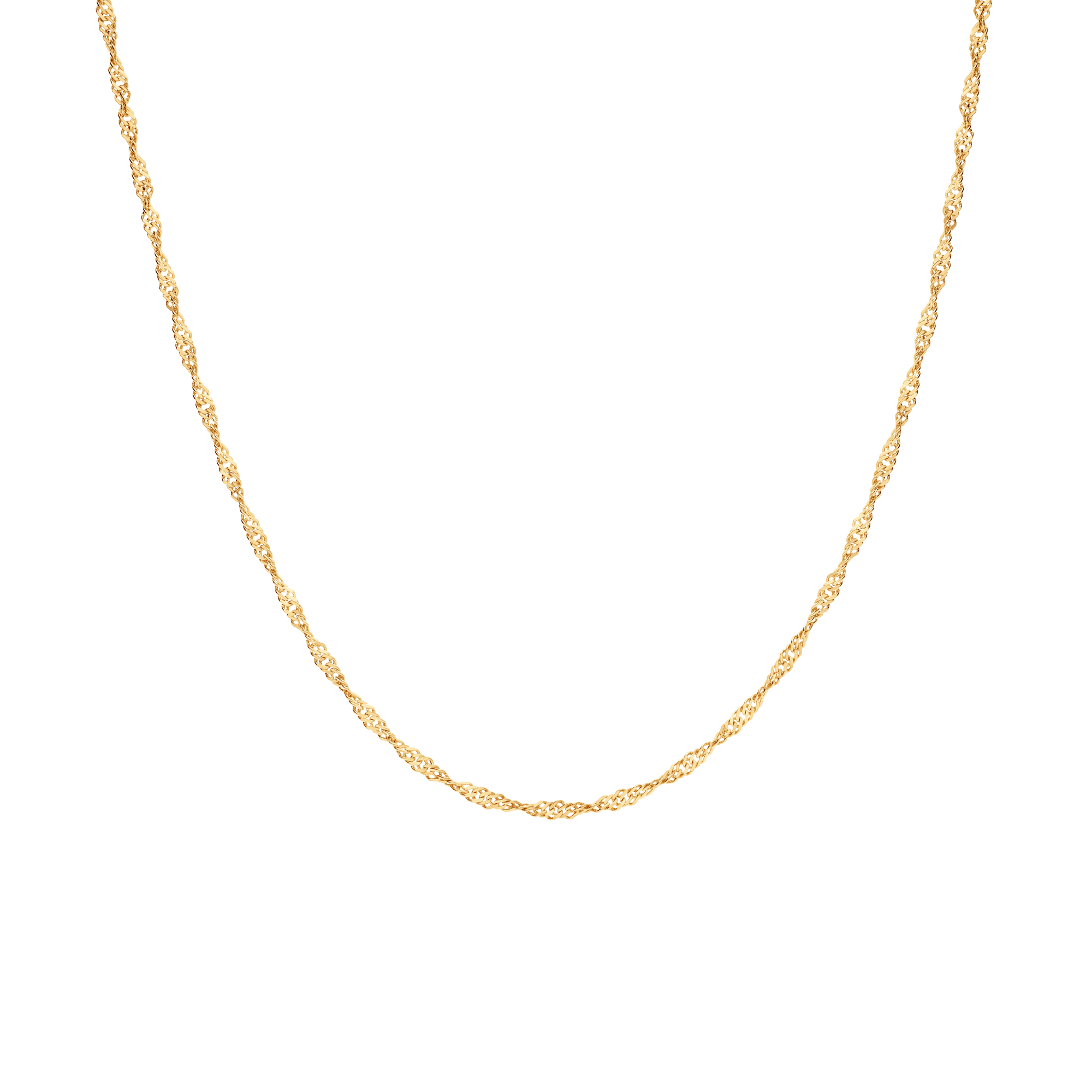Singapore chain 41.5cm 18K gold - Image 2
