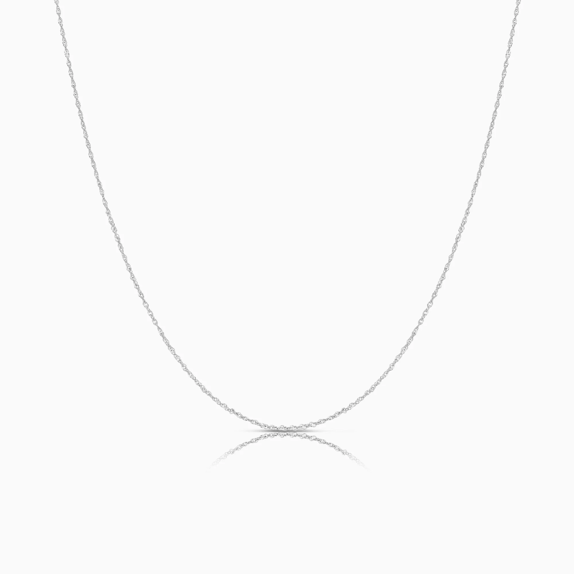 Singapore chain 42.5cm 18K white gold