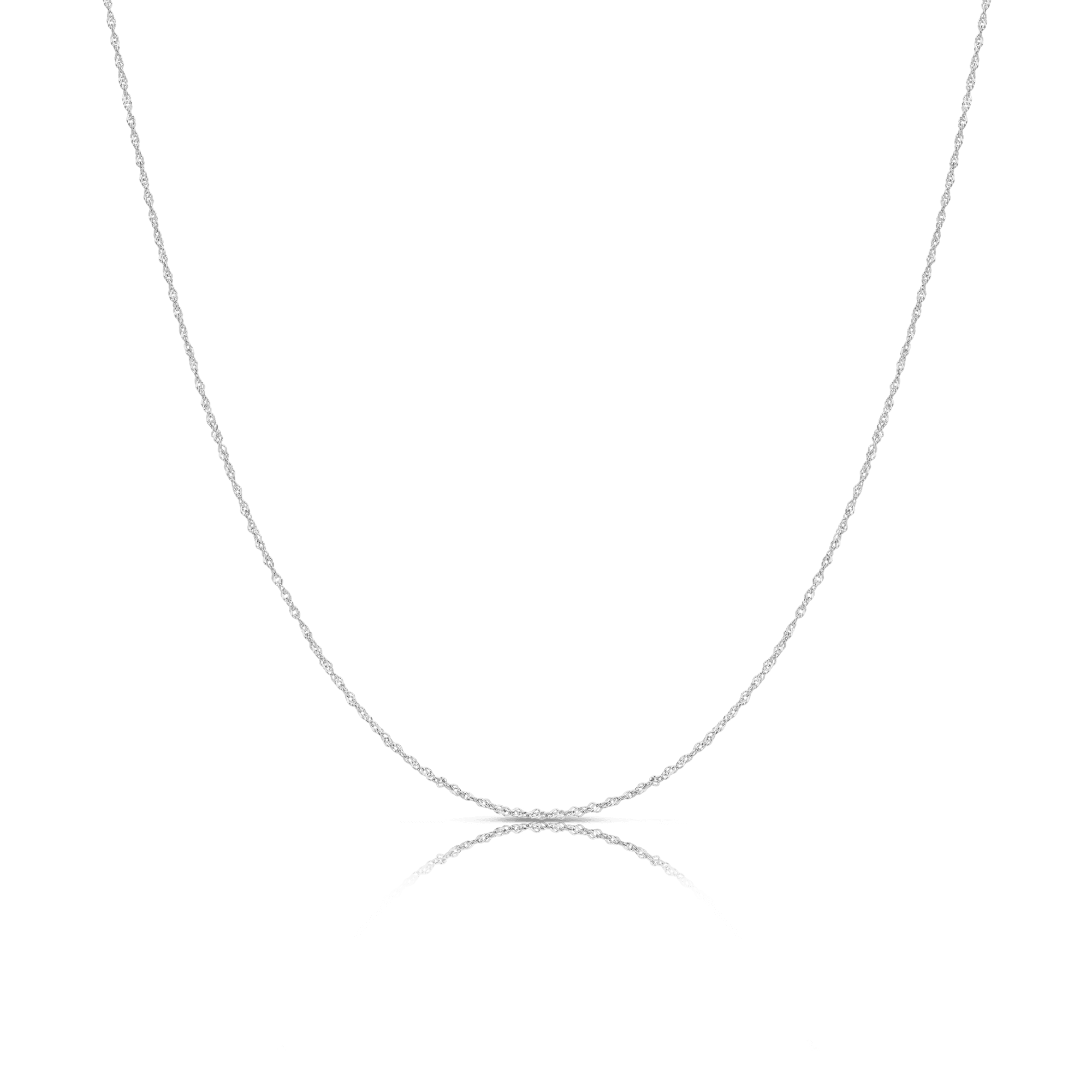 Singapore chain 42.5cm 18K white gold - Image 2