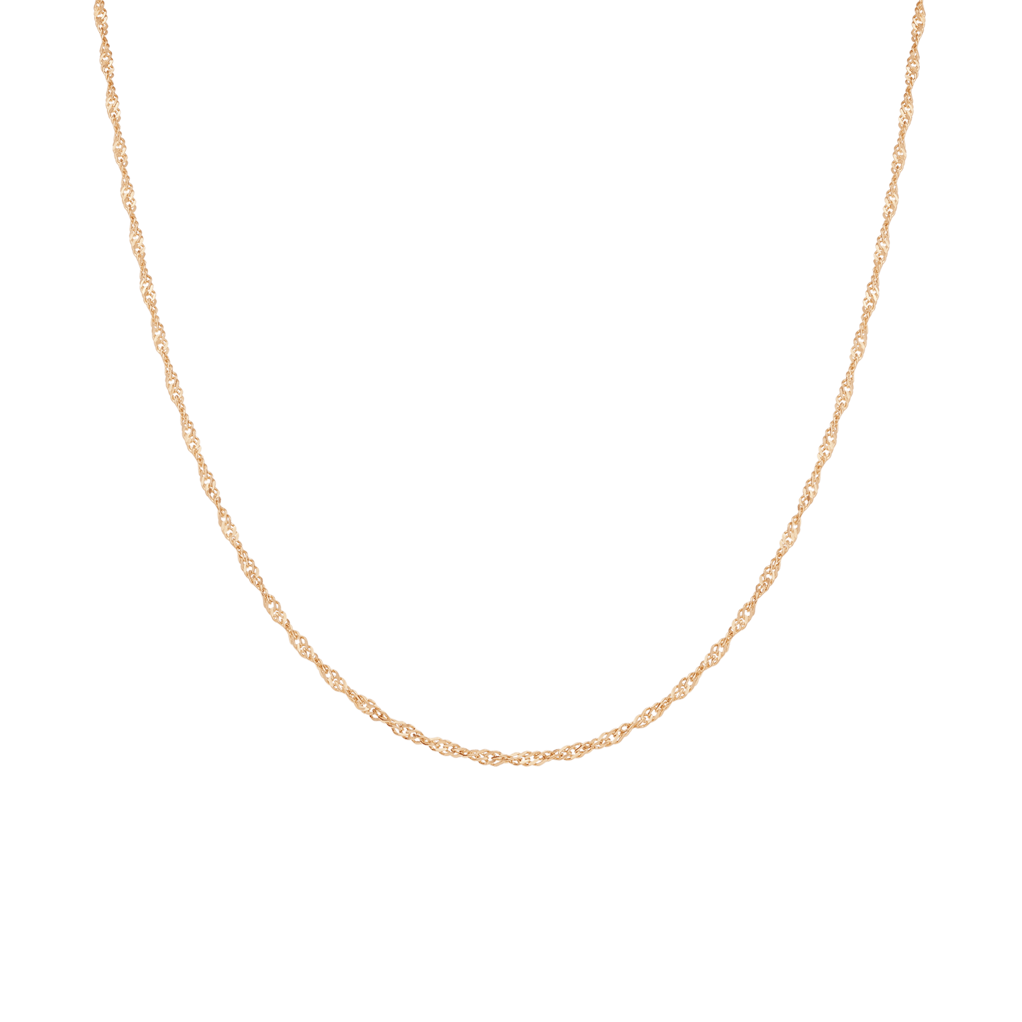 Singapore chain 42cm 18K gold - Image 2