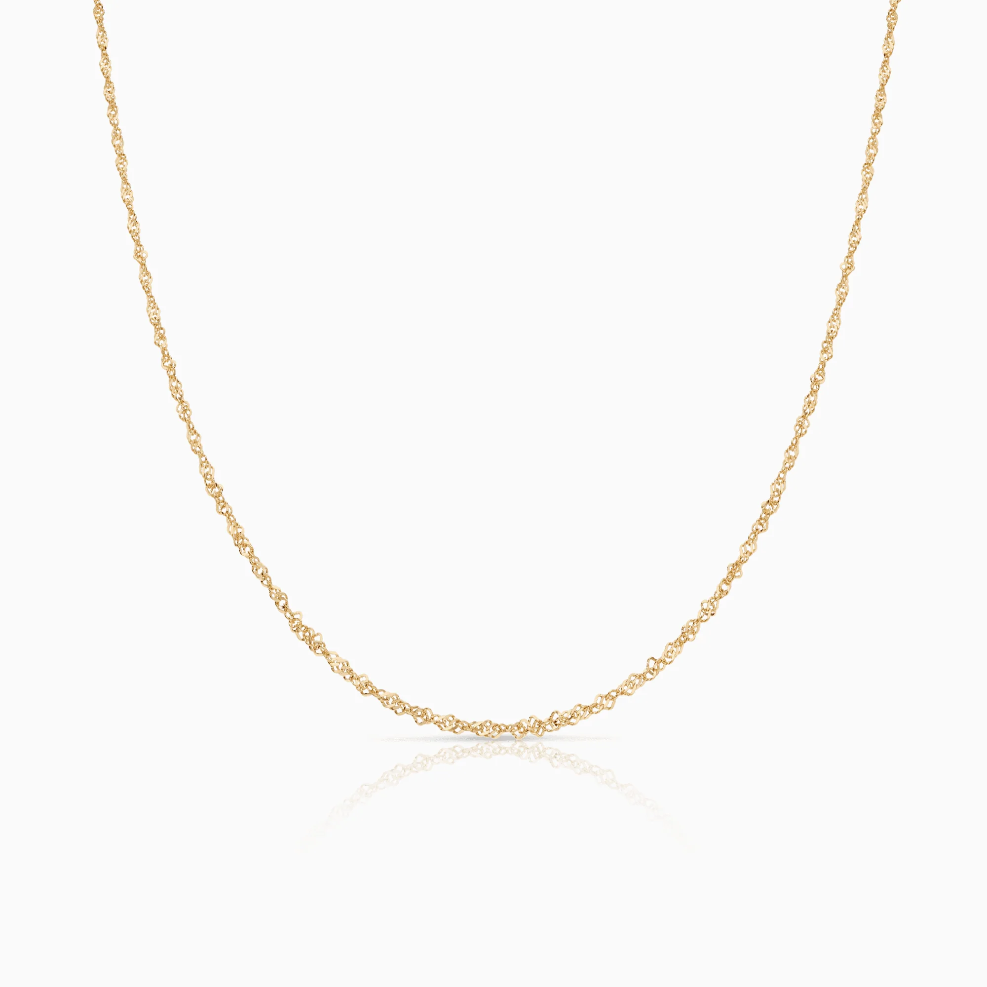 Singapore chain 45cm 18K gold