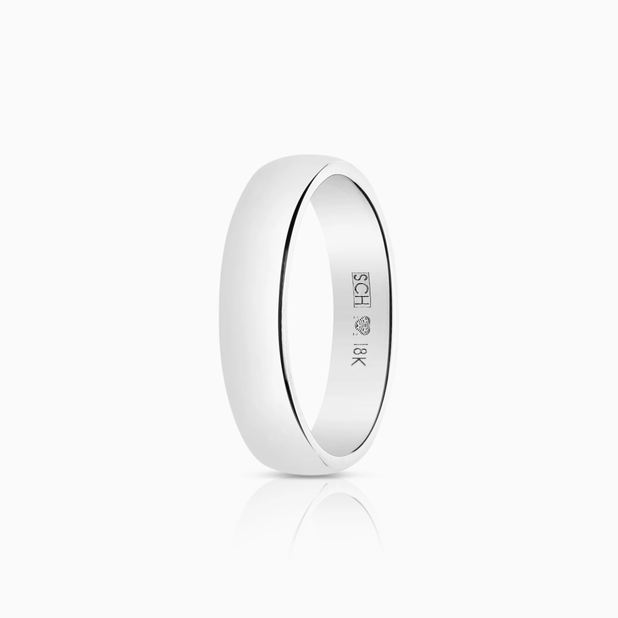 Plain ring 3.98g 18K white gold