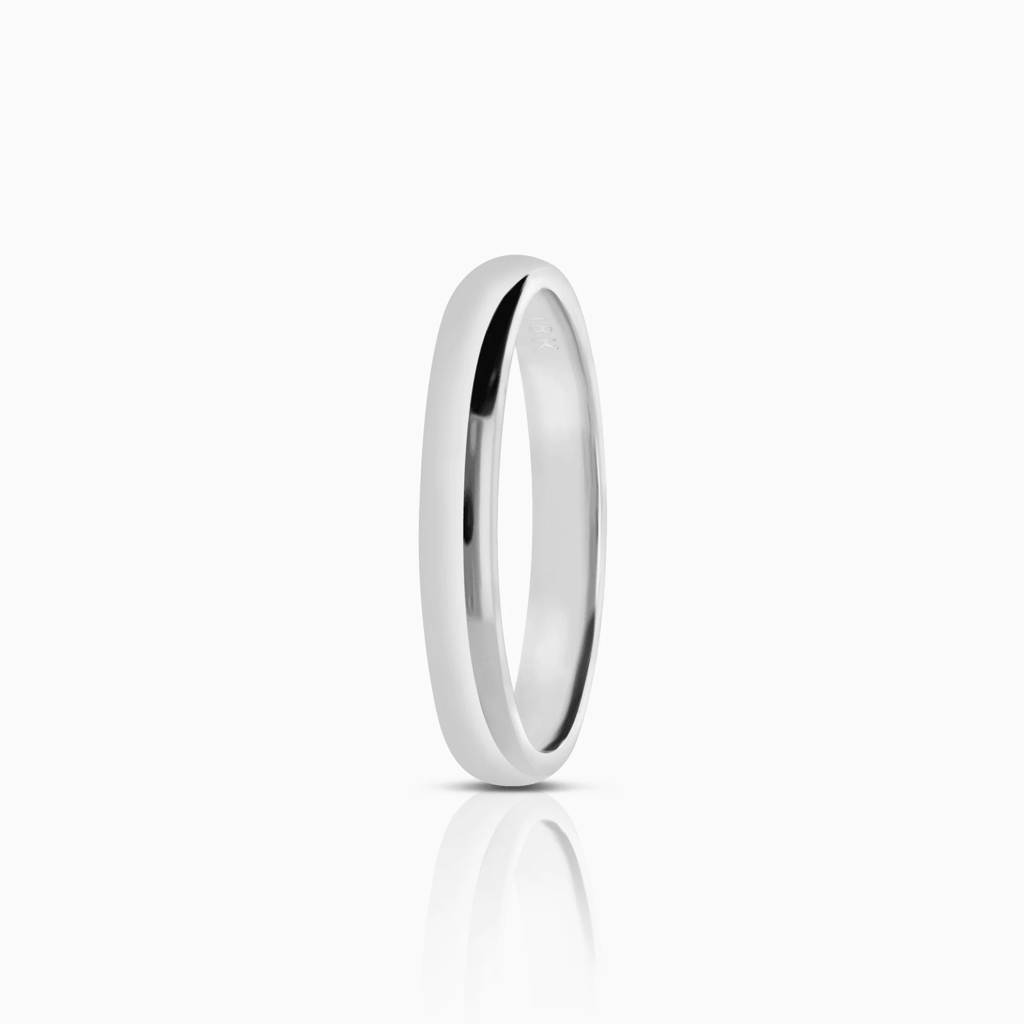 Plain ring 3.60g 18K white gold