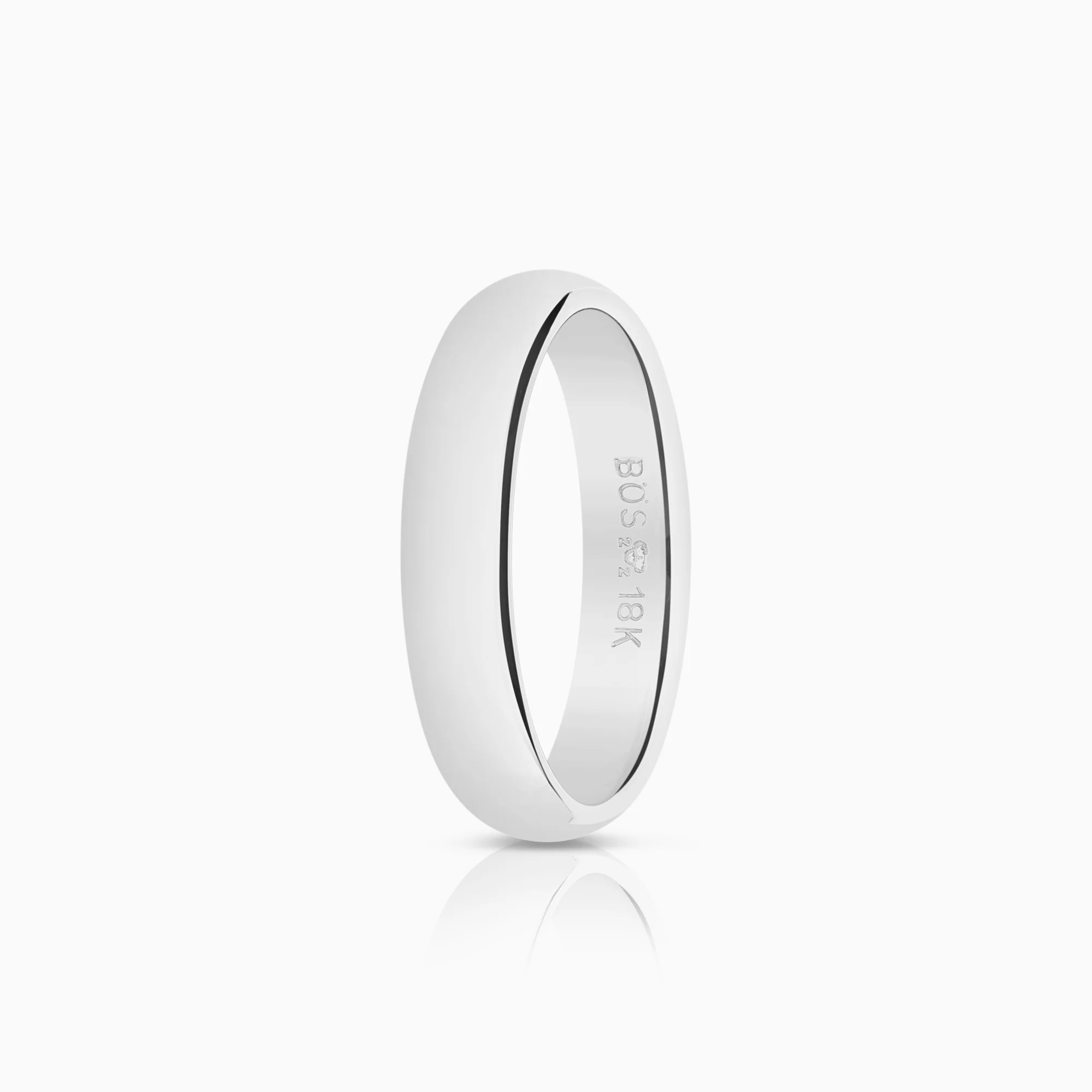 Plain ring 4.26g 18K white gold