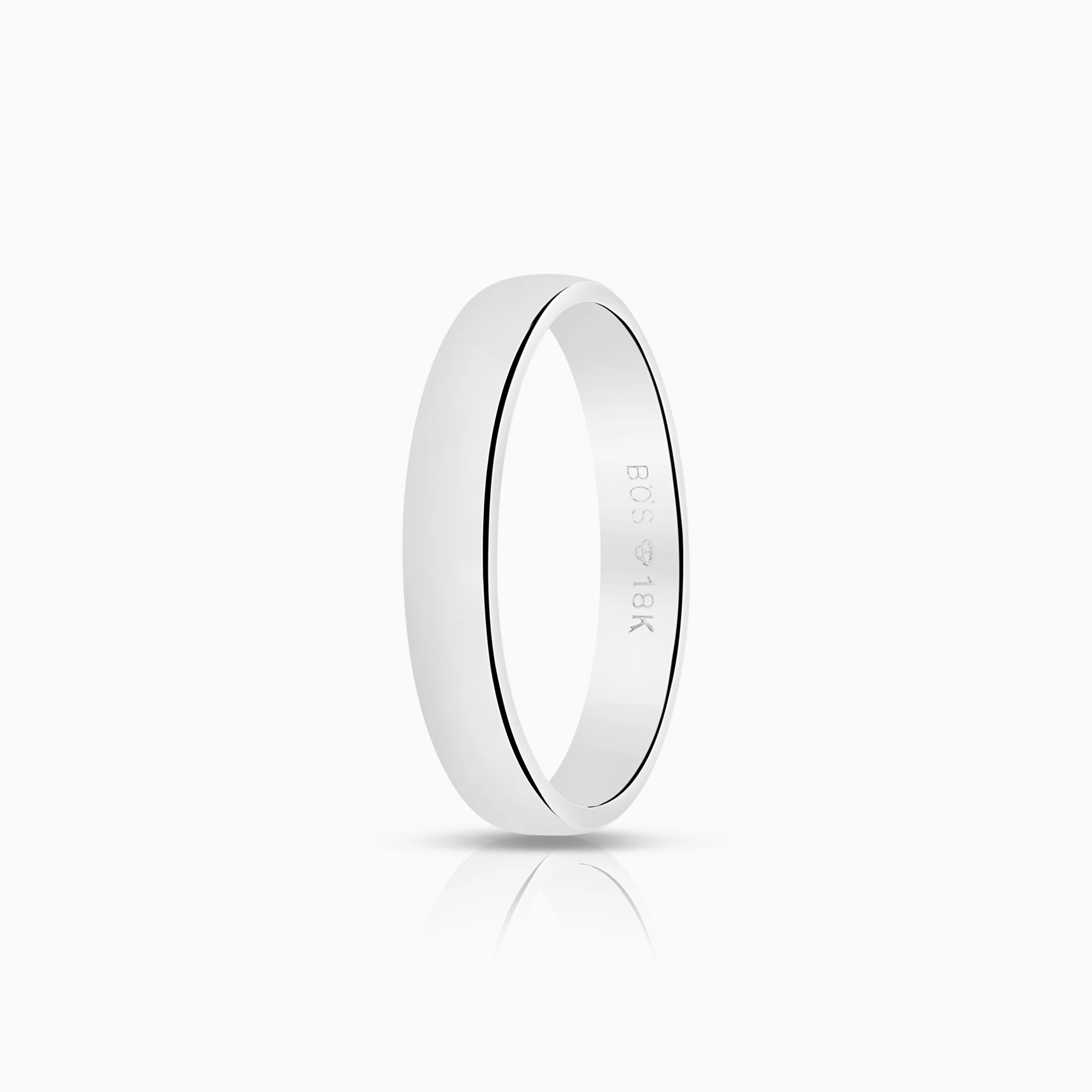 Plain ring 4.46g 18K white gold