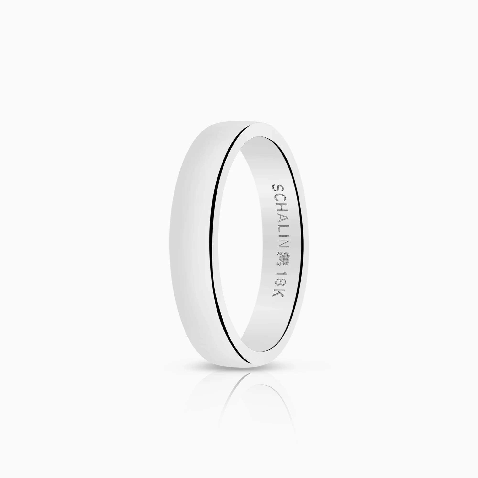 Plain ring 4.70g 18K white gold