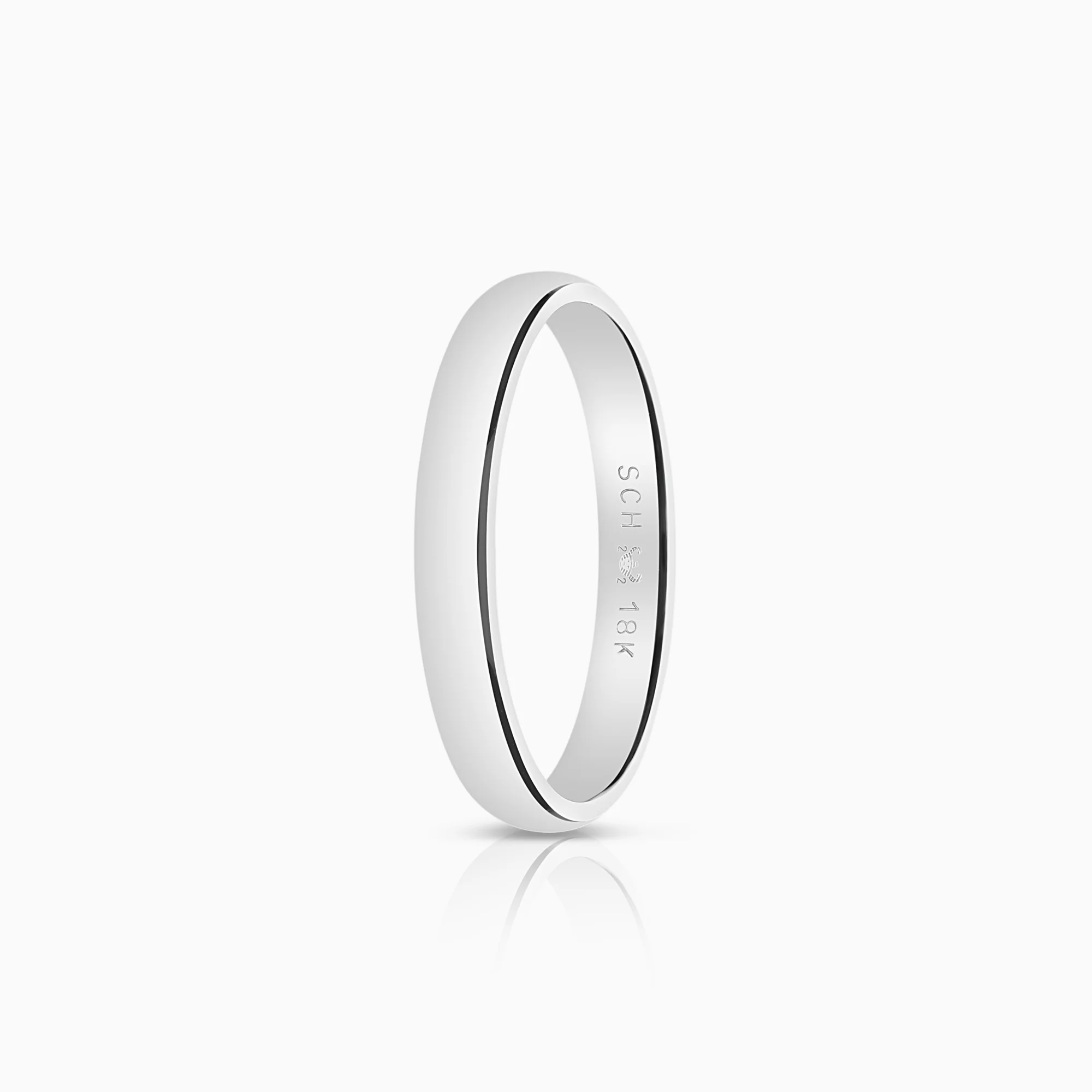 Plain ring 4.84g 18K white gold.