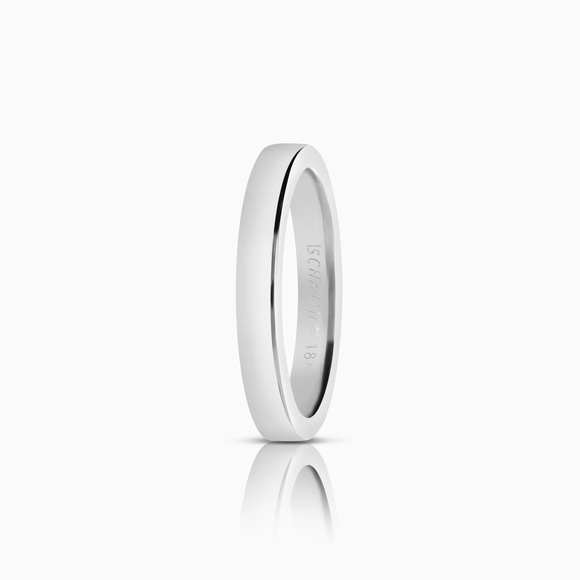 Plain ring 4.80g 18K white gold