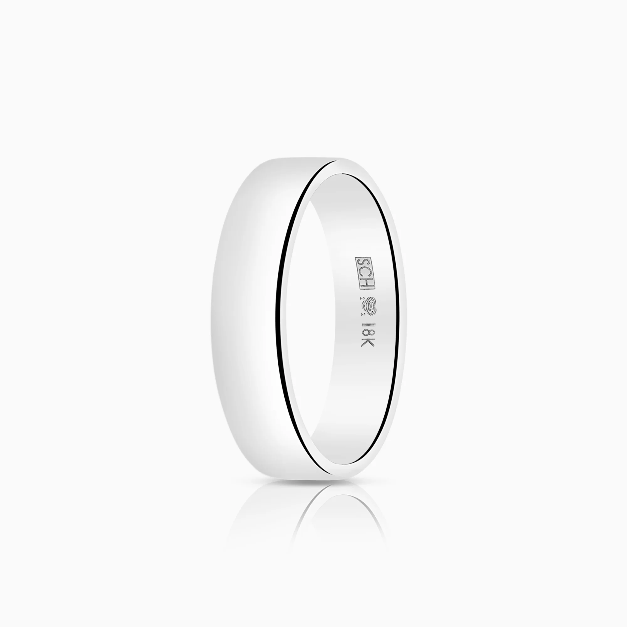 Plain ring 5.57g 18K white gold