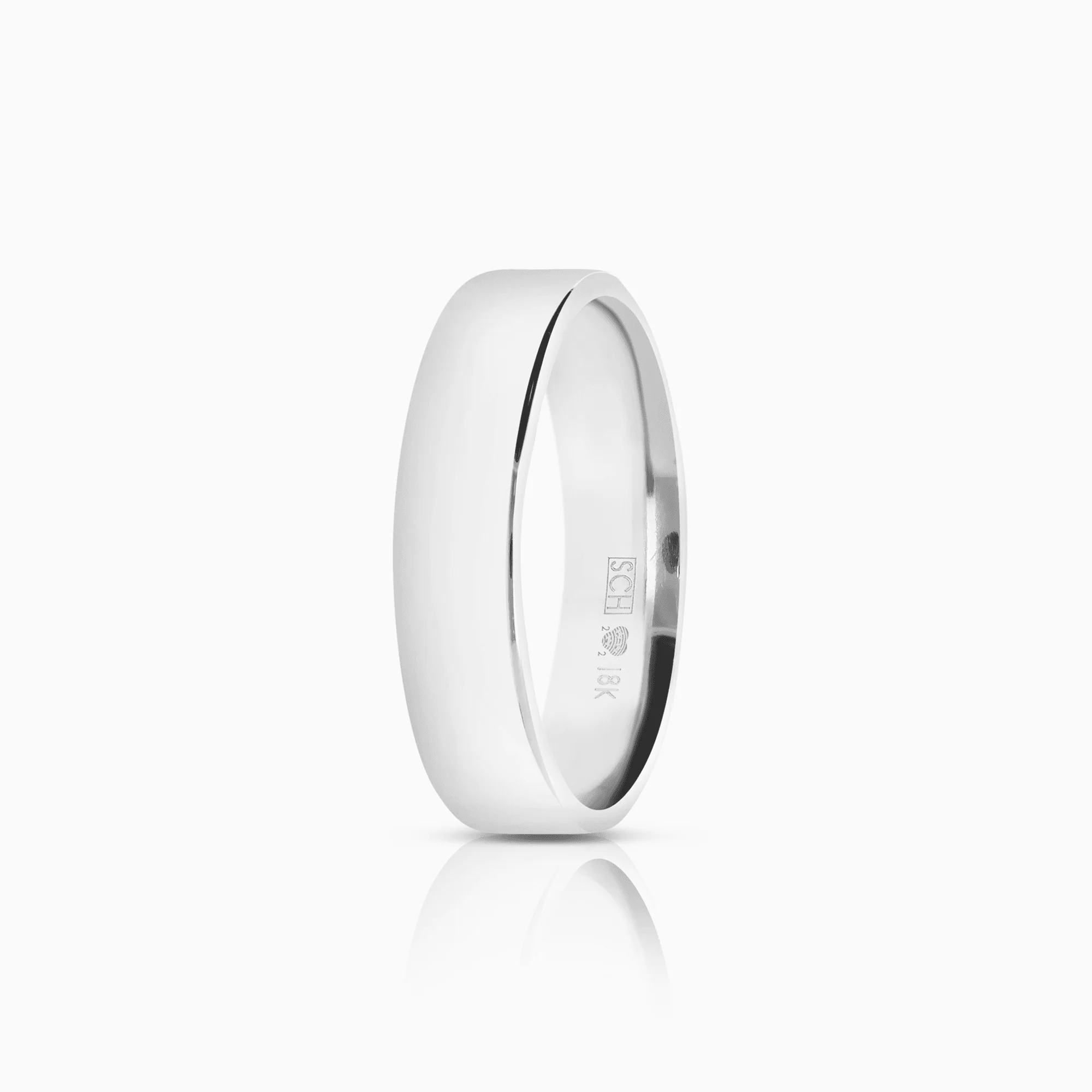 Plain ring 6.0g 18K white gold
