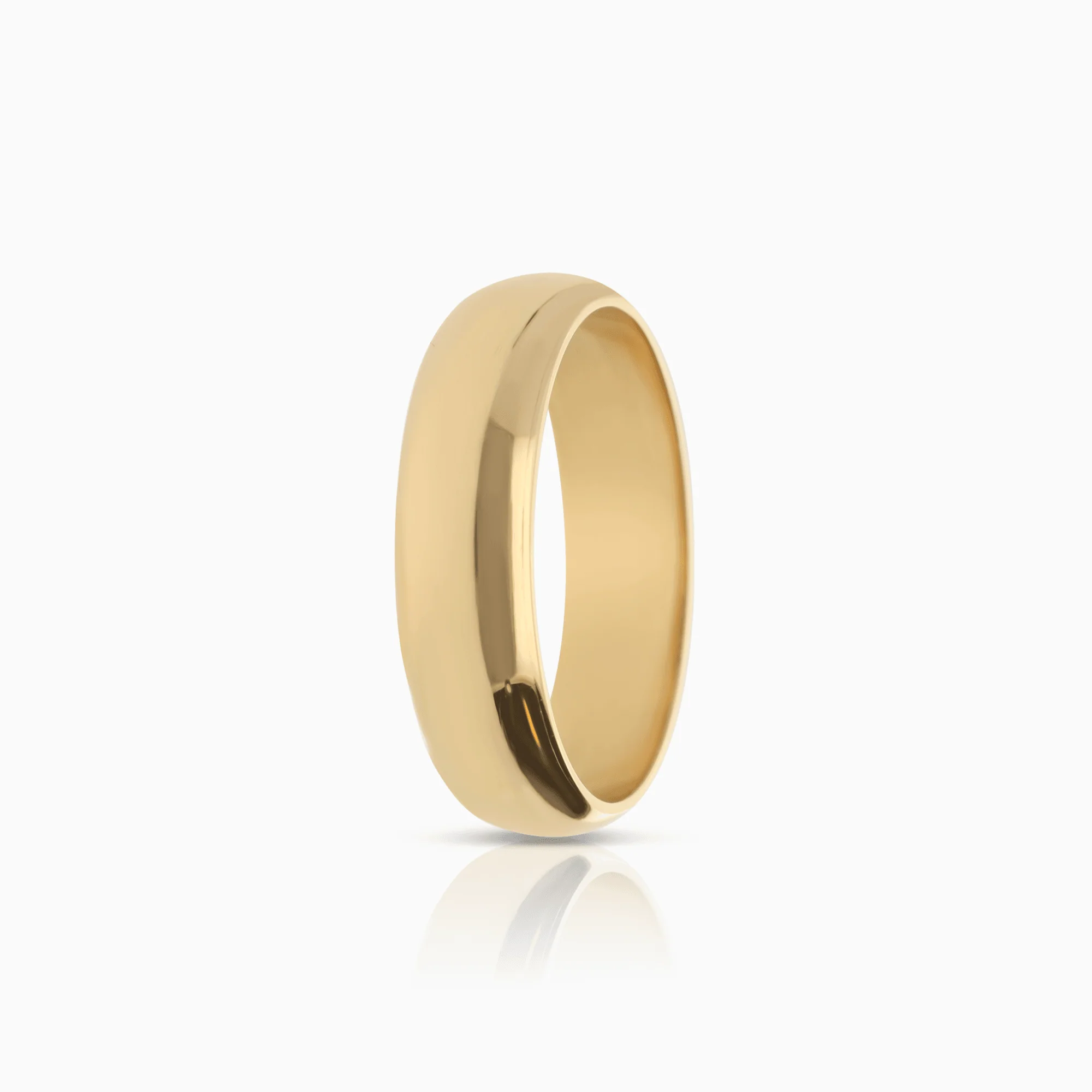 Men's wedding band plain 6.7g 18K gold
