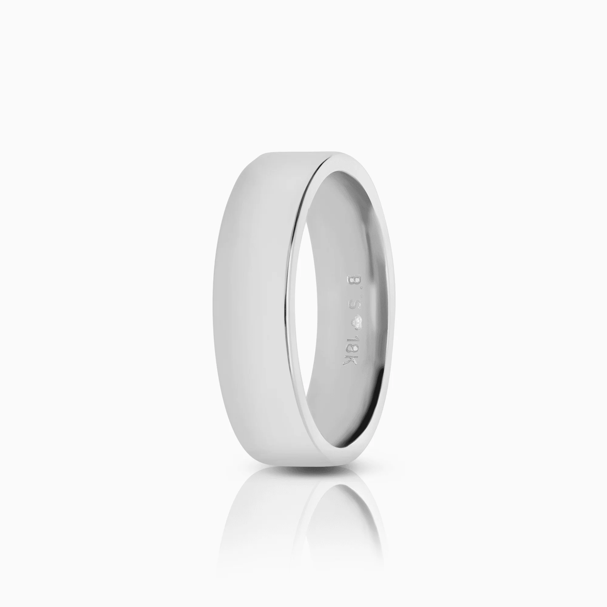 Plain ring 9.82g 18K white gold