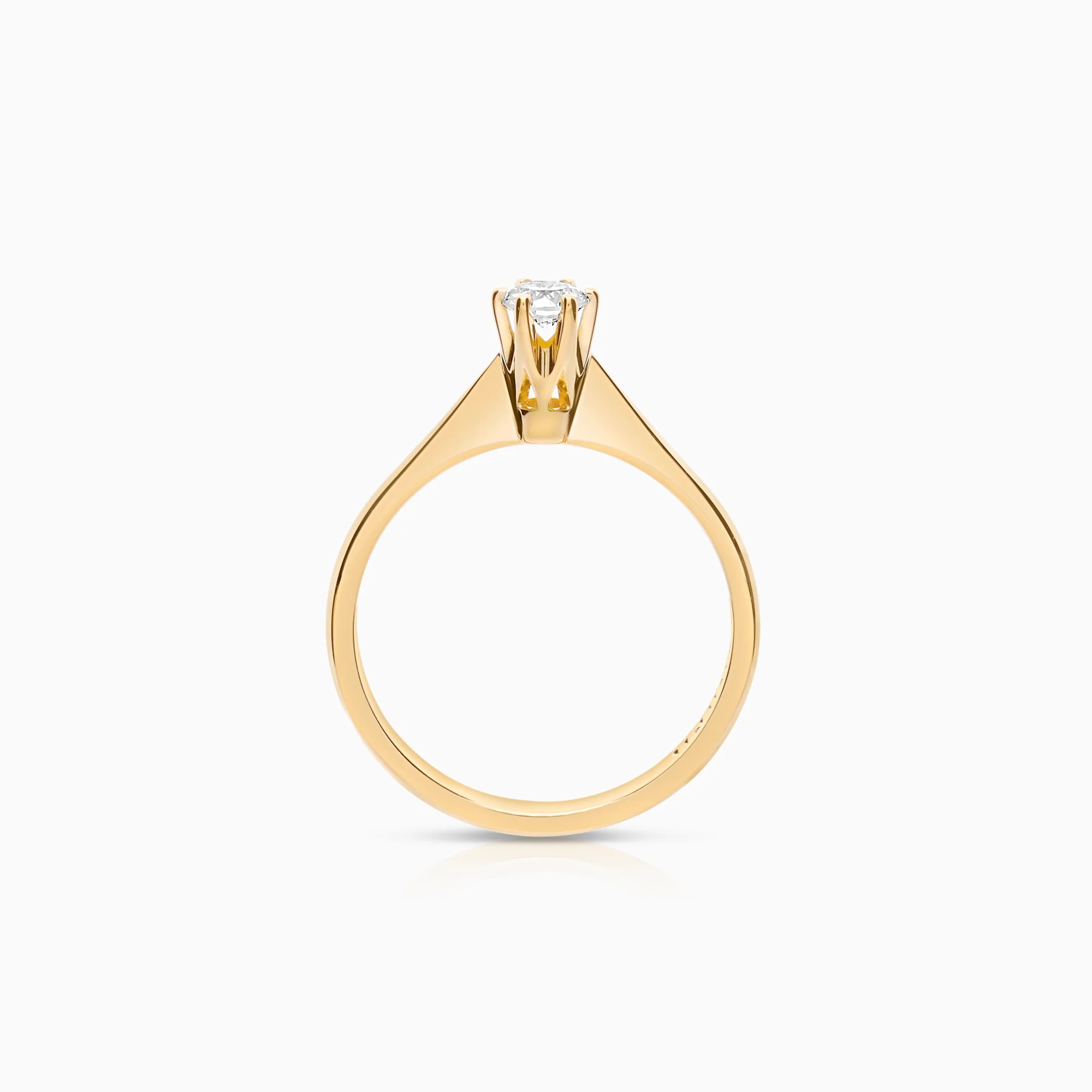 Solitaire ring 0.19ct 18K gold - Image 2