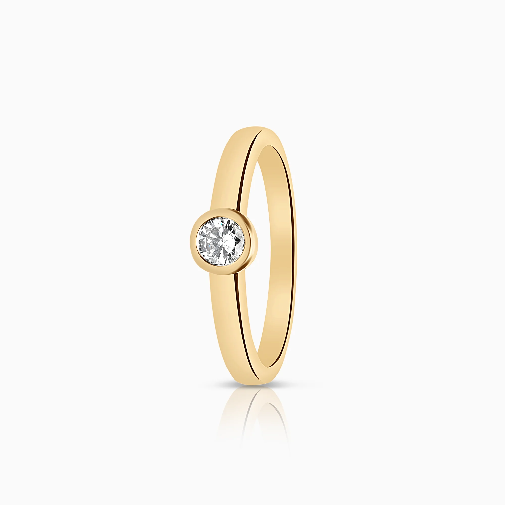 Solitaire ring 0.20ct 14K gold