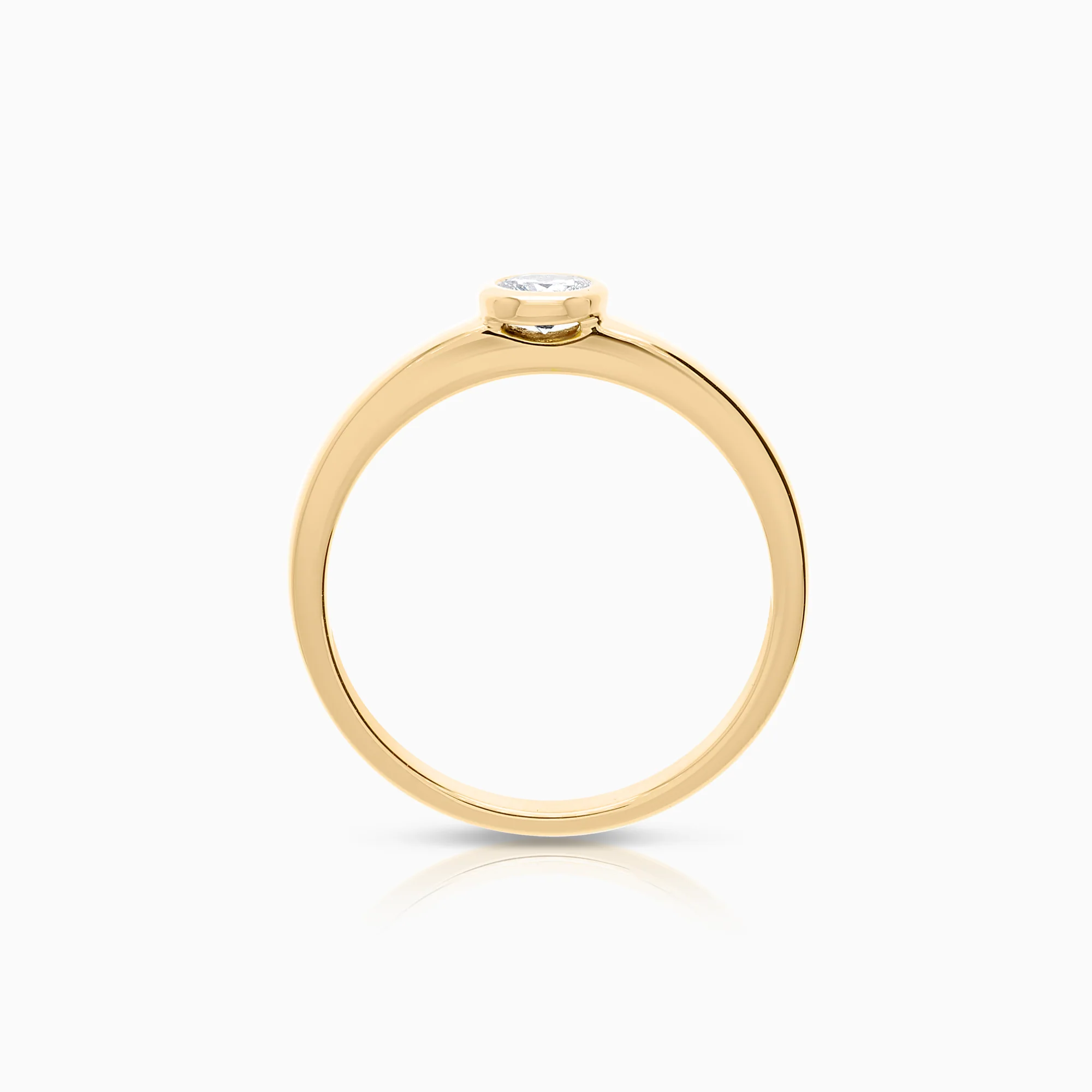 Solitaire ring 0.20ct 14K gold - Image 2