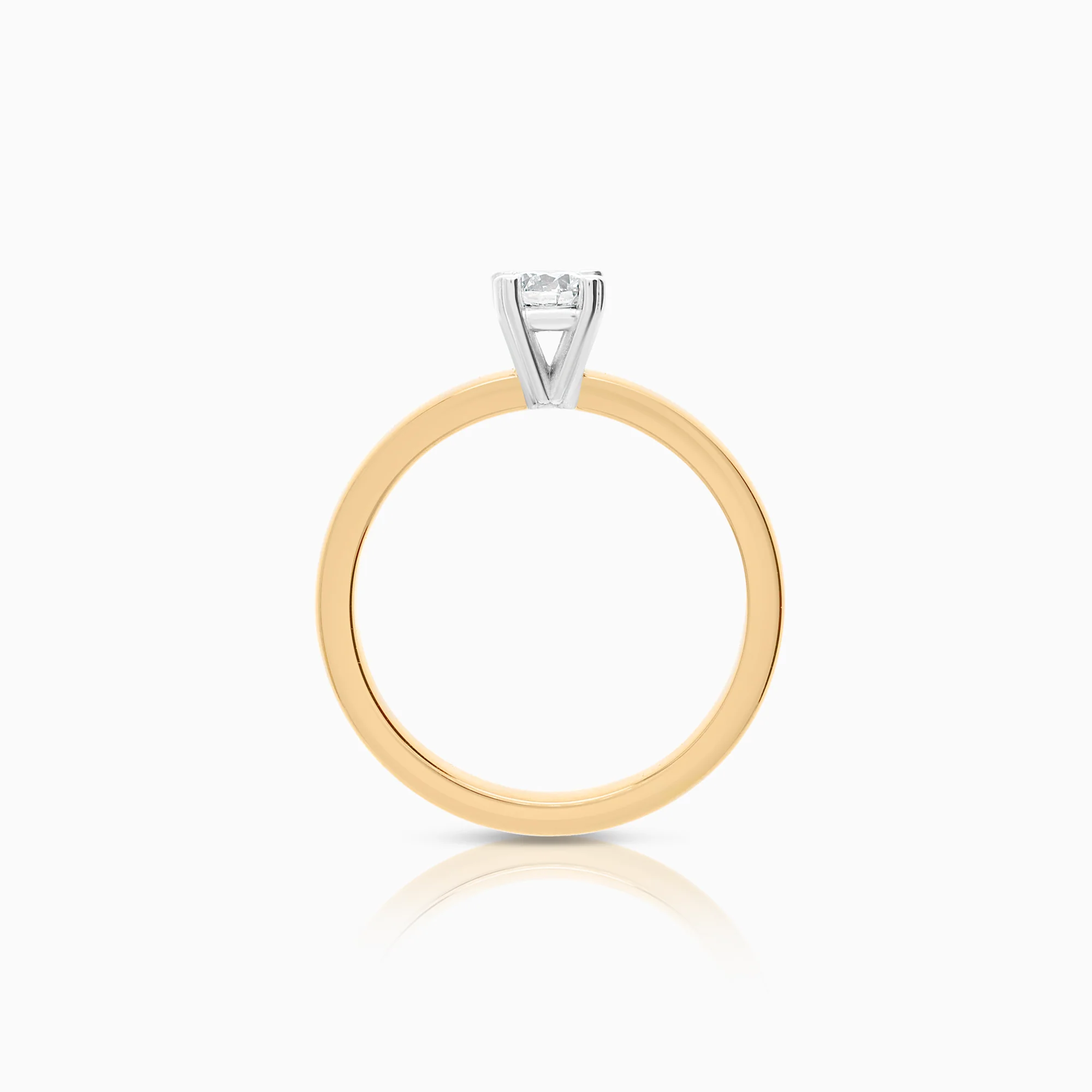 Solitaire ring 0.25ct 18K gold - Image 2