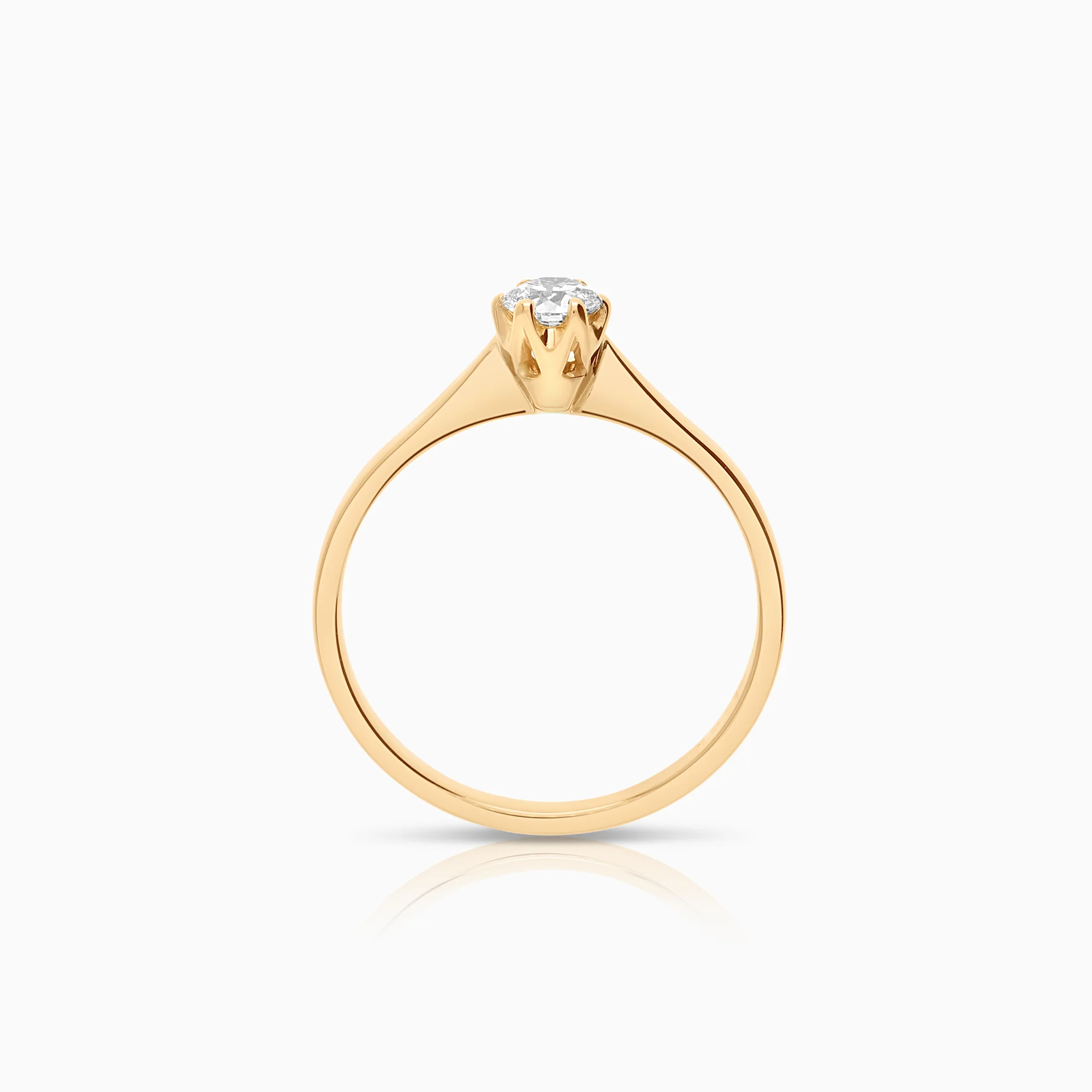 Solitaire ring 0.25ct 18K gold - Image 2