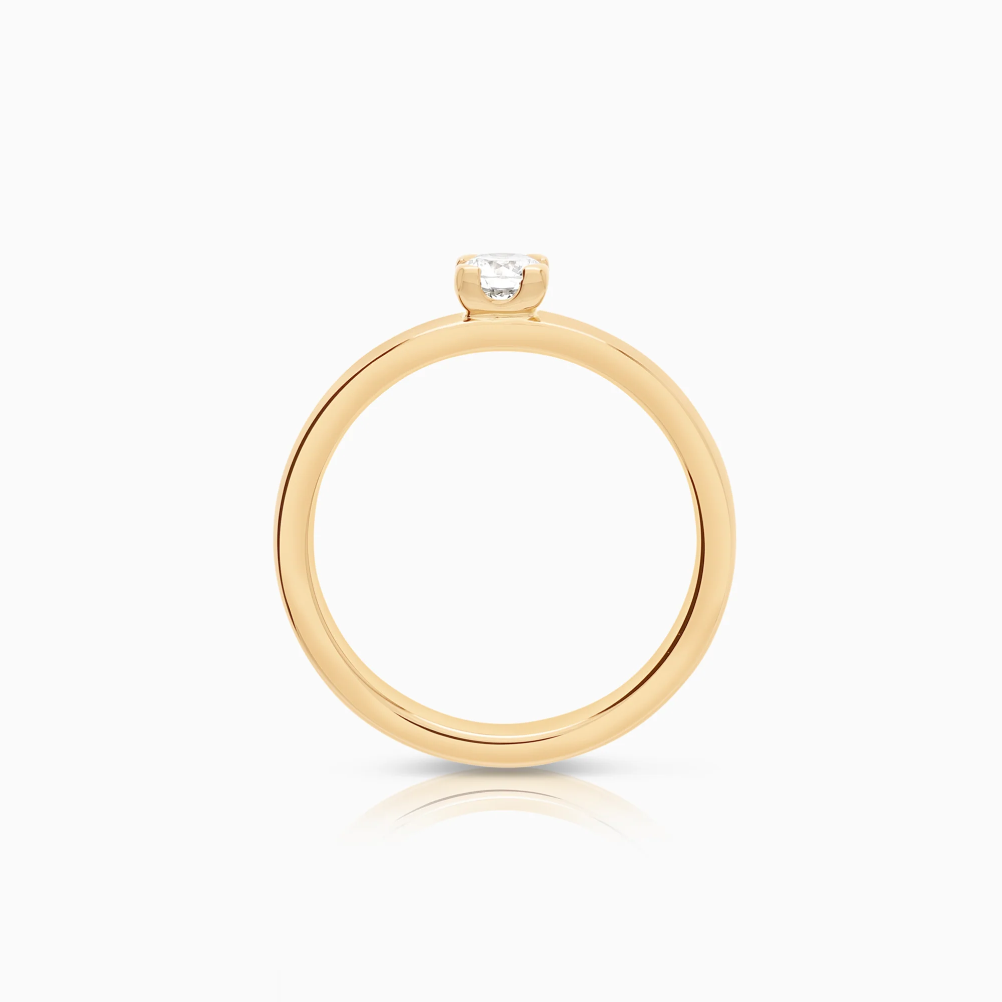 Solitaire diamond ring 0.25ct 18K gold - Image 2