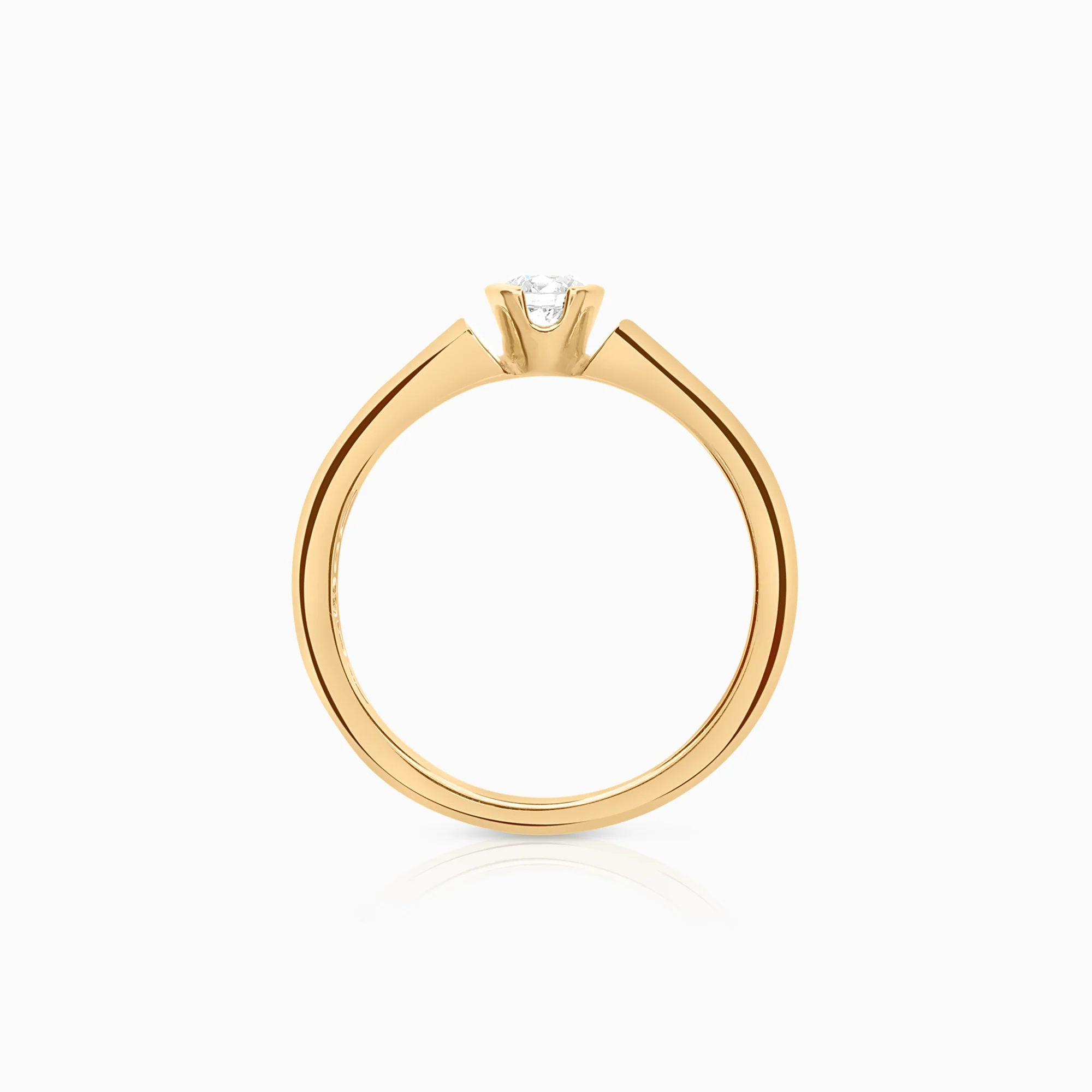 Solitaire ring 0.27ct 18K gold - Image 2