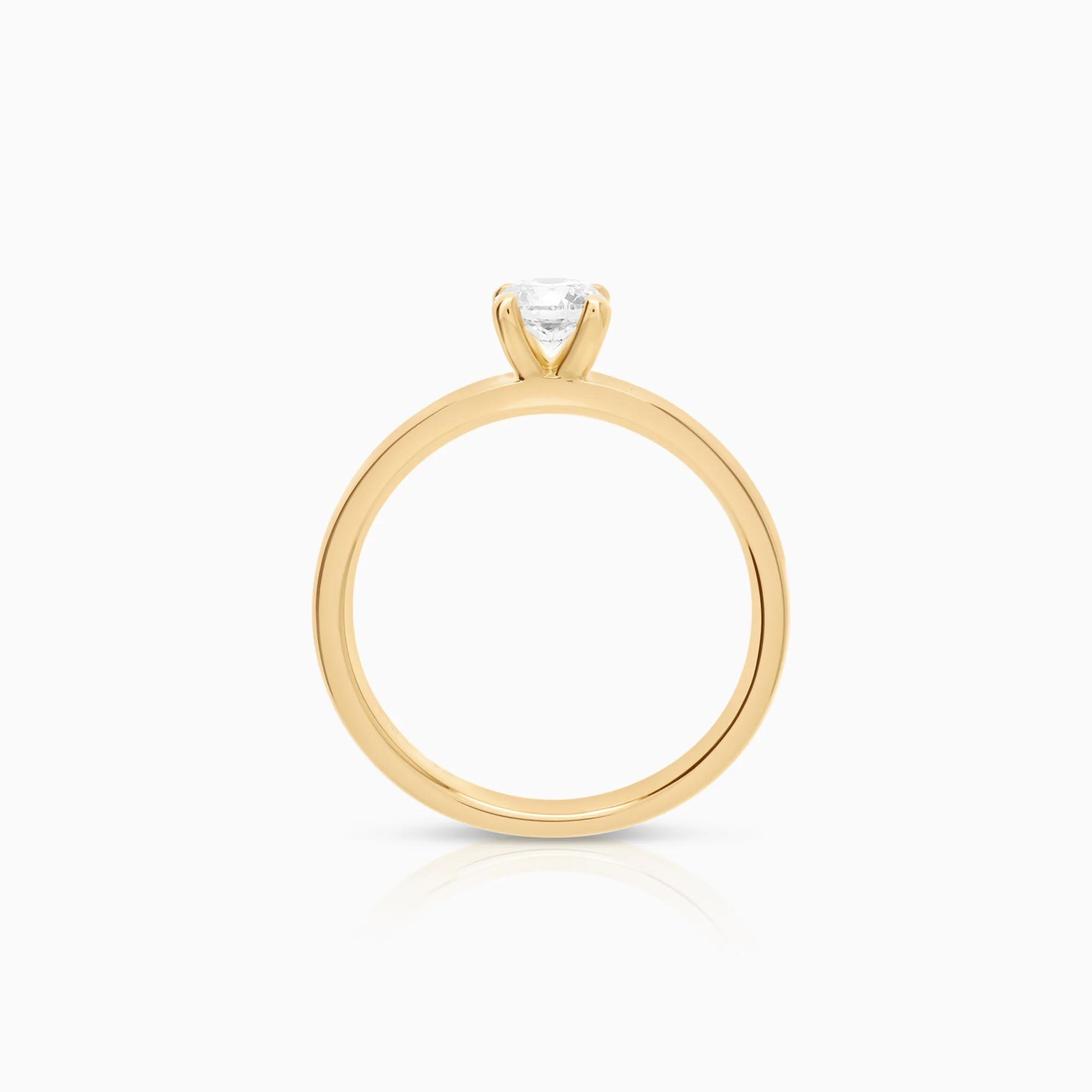Solitaire diamond ring 0.35ct 18K gold - Image 2