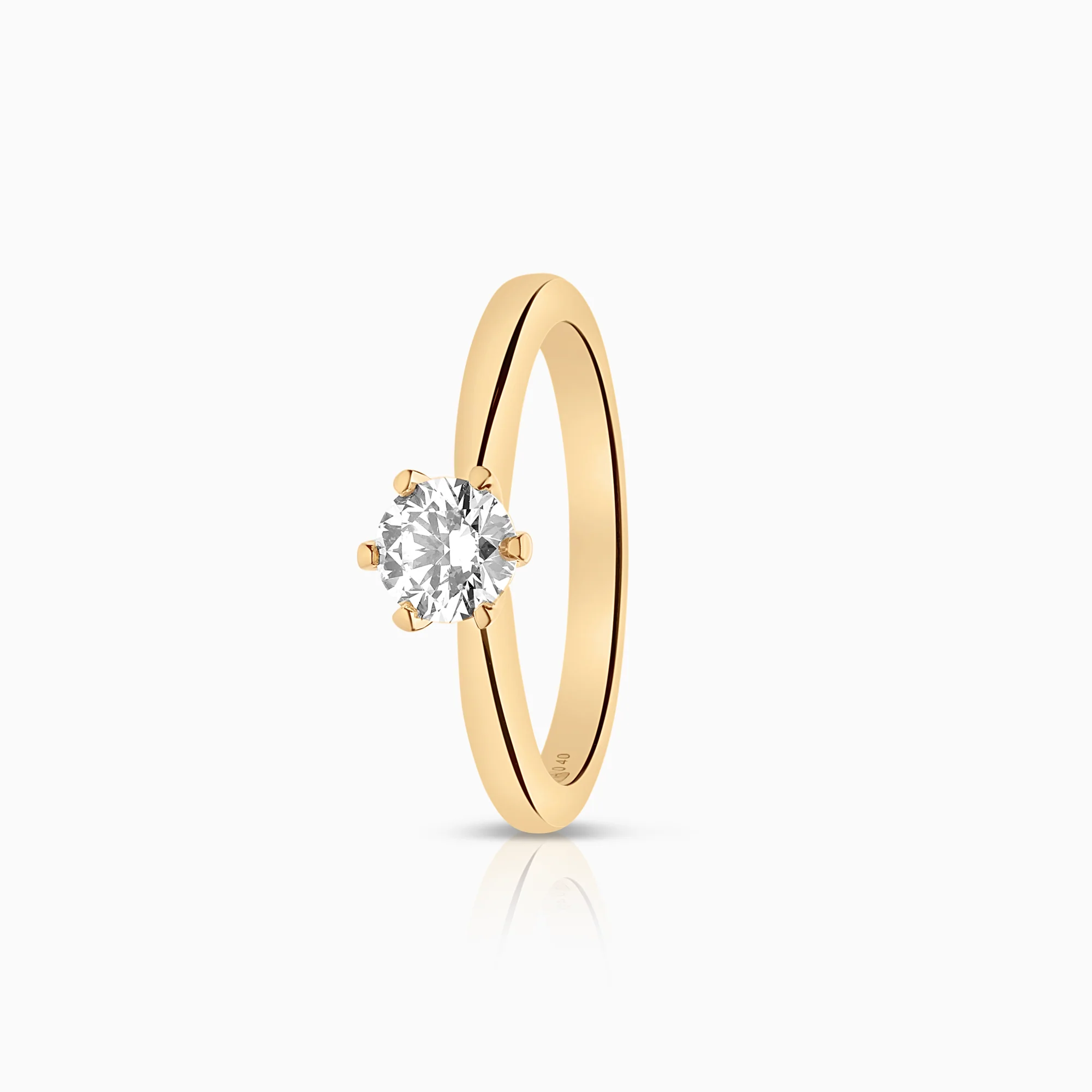 Solitaire diamond ring 0.40ct 18K gold