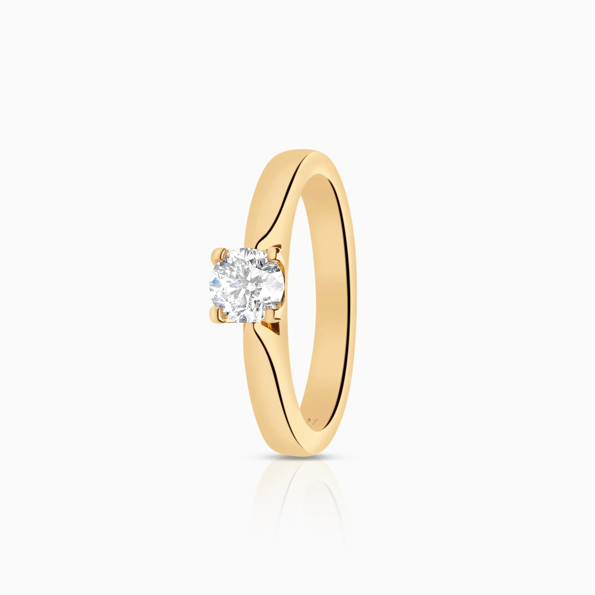Solitaire diamond ring 0.44ct 18K gold